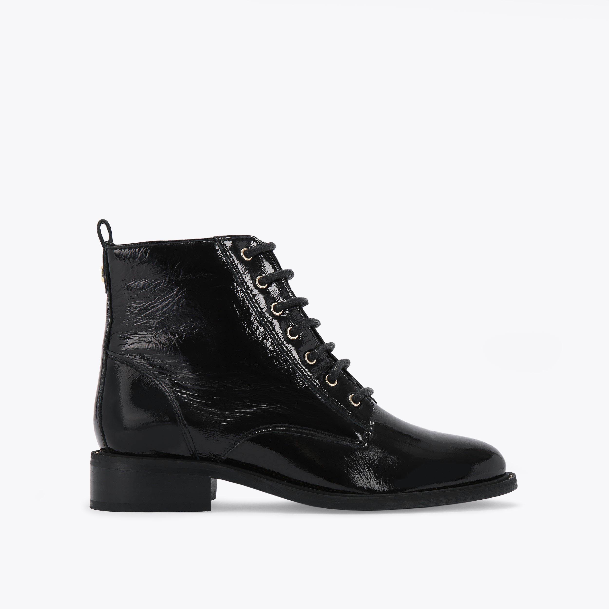 Black lace up ankle booties hotsell