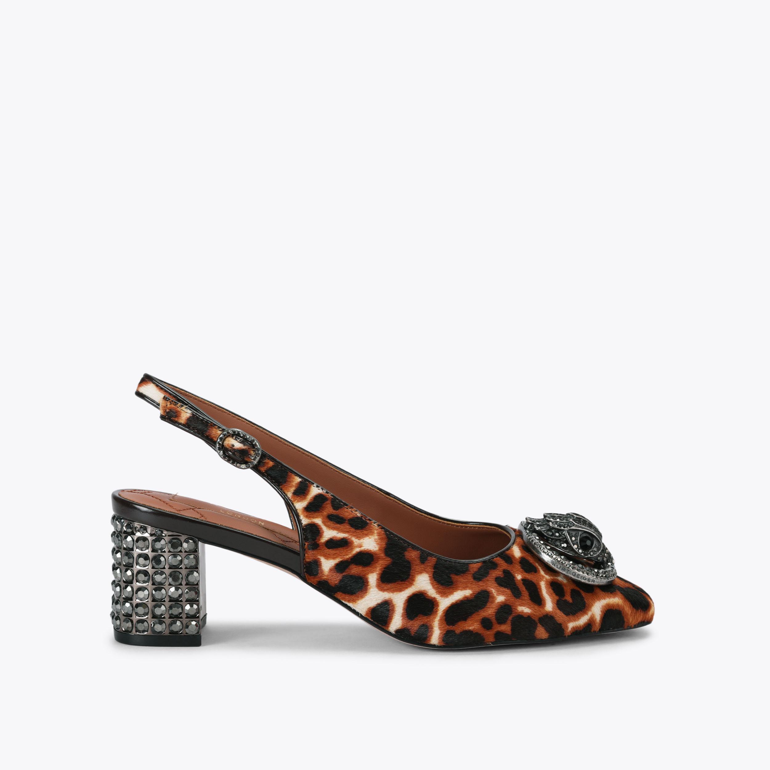 Chelsea Block Slingback Heel - tan