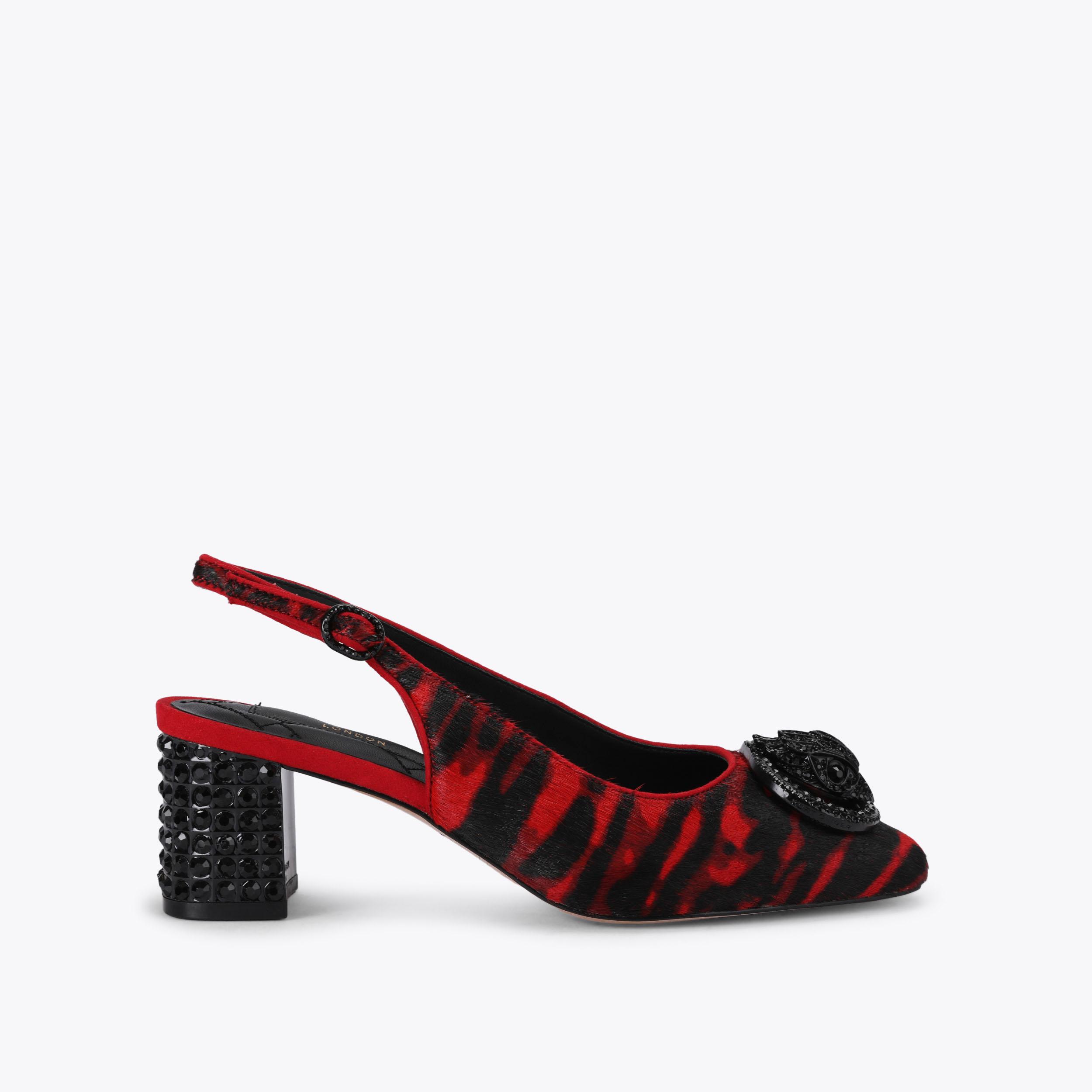 Chelsea Block Slingback Heel - red
