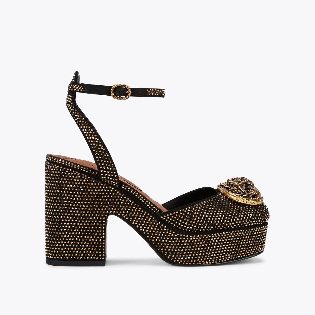 Chelsea Closed Platform Heel - metallics