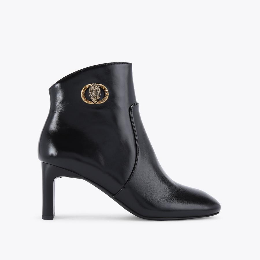 CHELSEA SQUARE TOE BOOTIE Black Leather Ankle Boot by KURT GEIGER LONDON