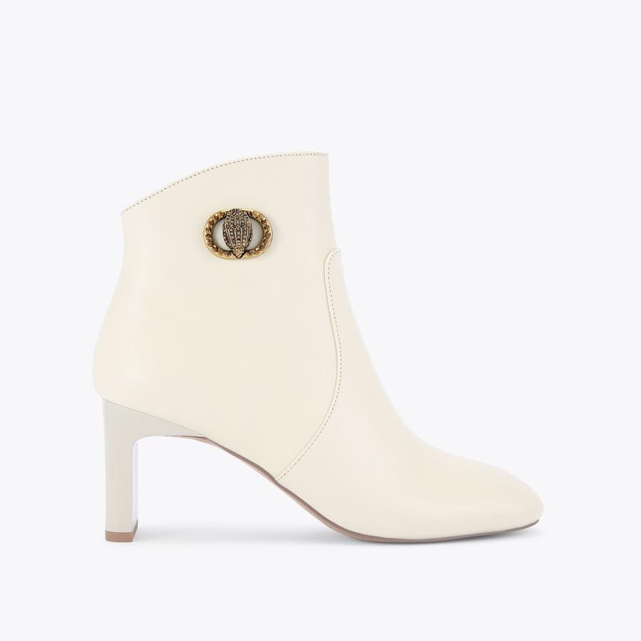 CHELSEA SQUARE TOE BOOTIE Bone Leather Ankle Boot by KURT GEIGER LONDON