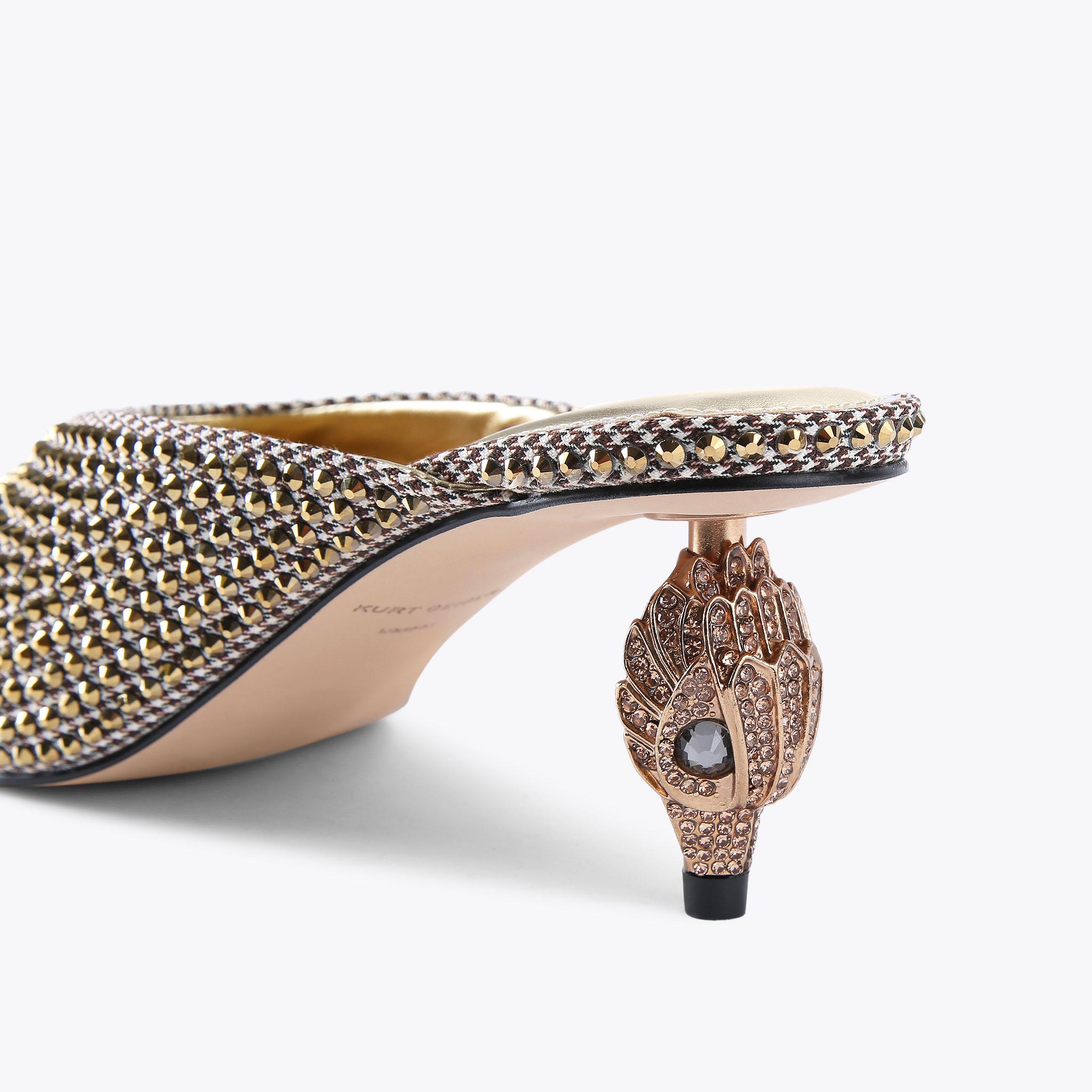 EAGLE HEEL MULE Houndstooth Heel by KURT GEIGER LONDON