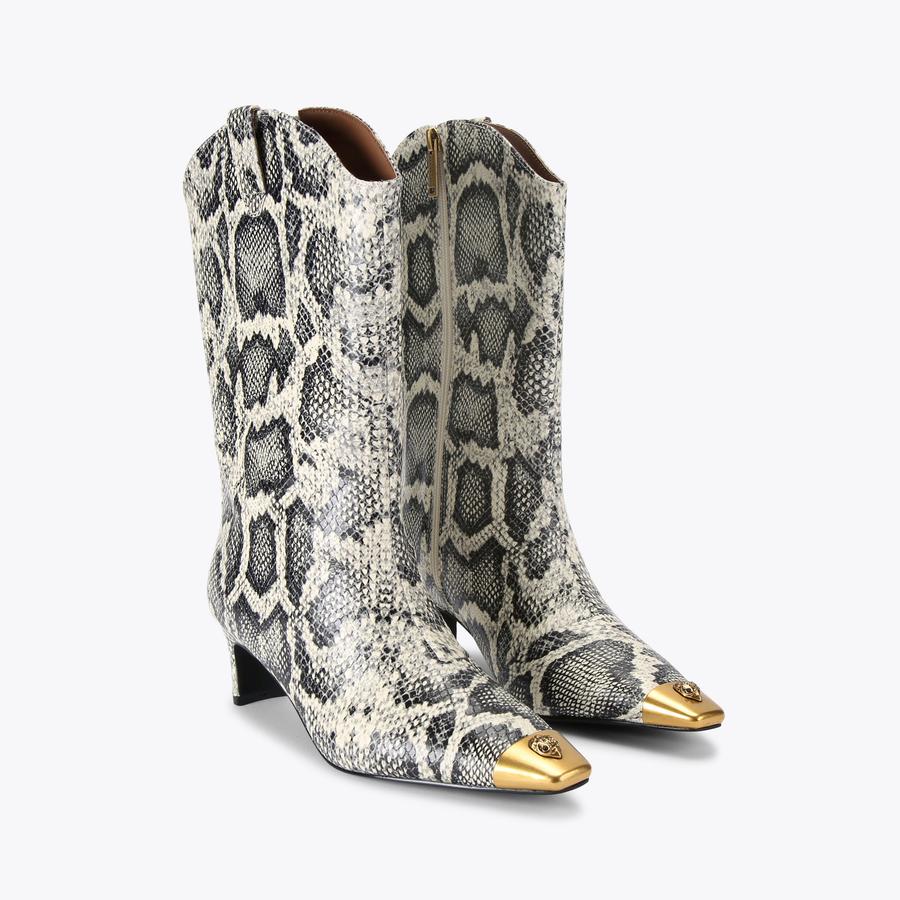 eRiNGo　0331 REGENT ANKLE BOOT Mid Brown Patent Ankle Boot by KURT GEIGER