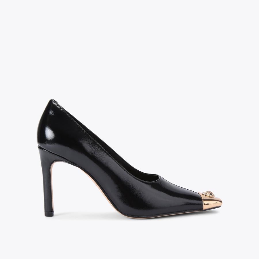 Black patent court high heels online