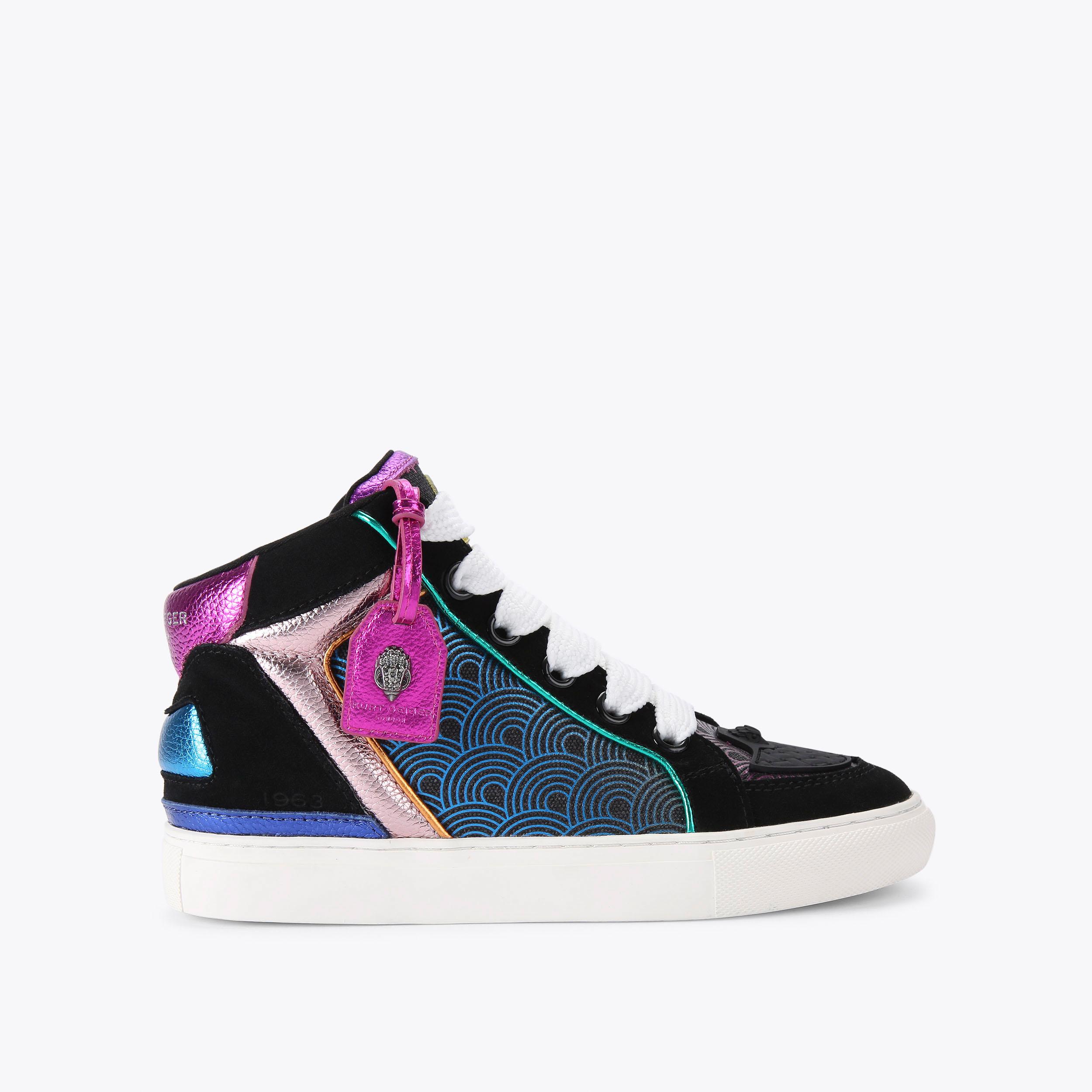 Black high sneakers women's on sale