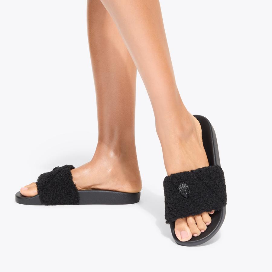 MEENA TEDDY Black Sandals by KURT GEIGER LONDON