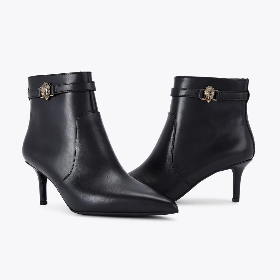 ショートブーツ・ブーティ Palm Angels Black Leather Ankle Boots Palm Angels Boot Palm Heel Black Black | Ankle Boots