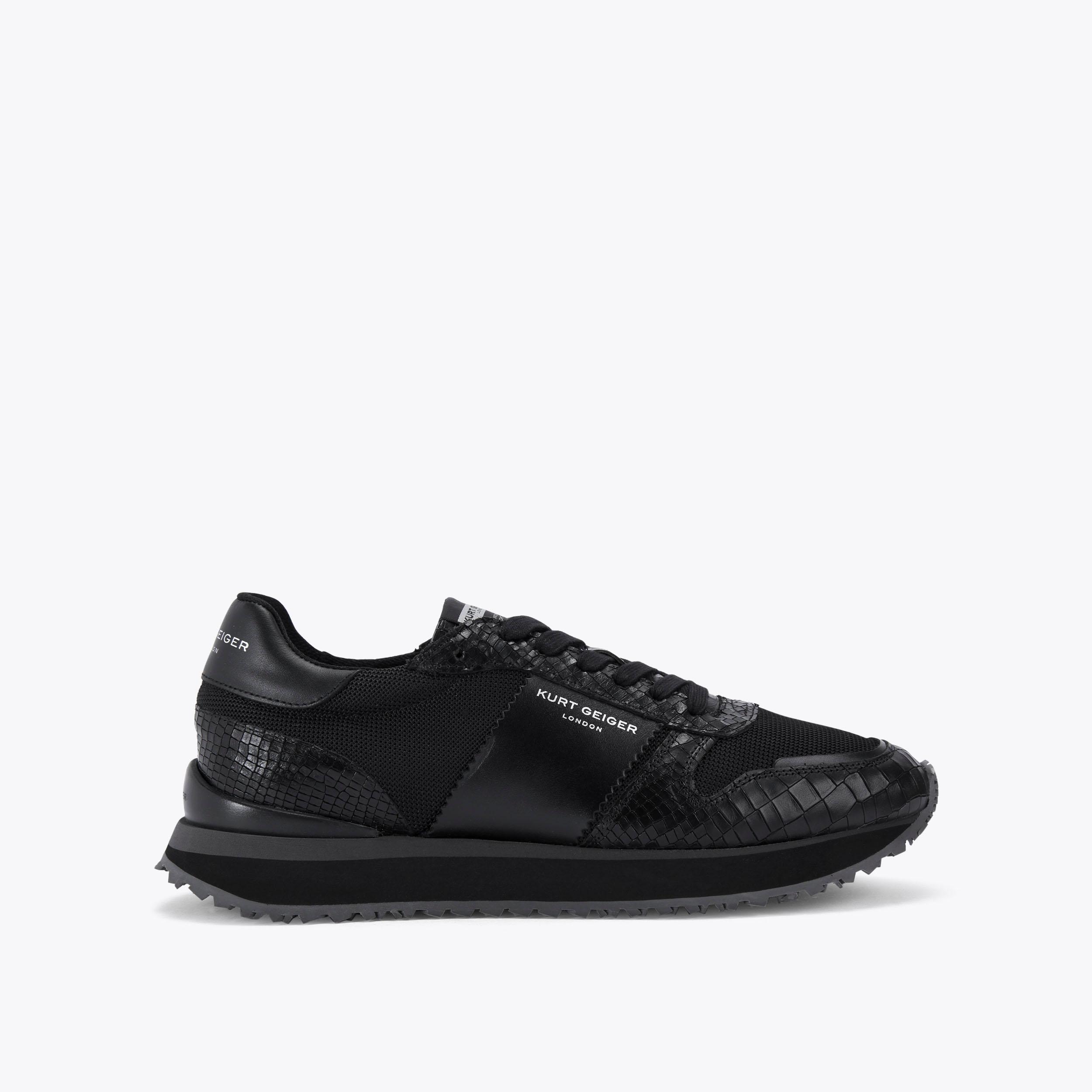 DIEGO Black Lace Up Sneaker by KURT GEIGER LONDON