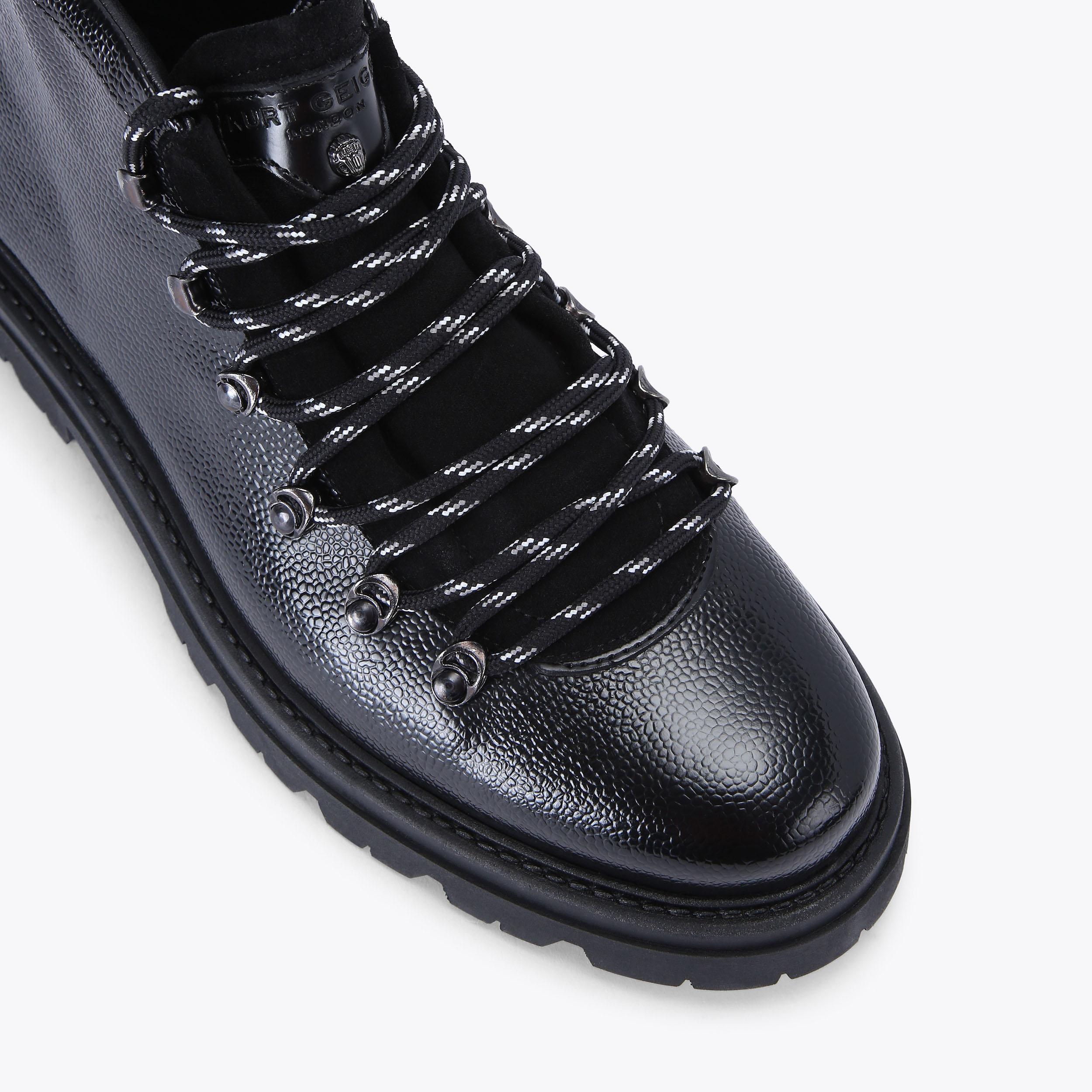 Kurt geiger black leather boots shop