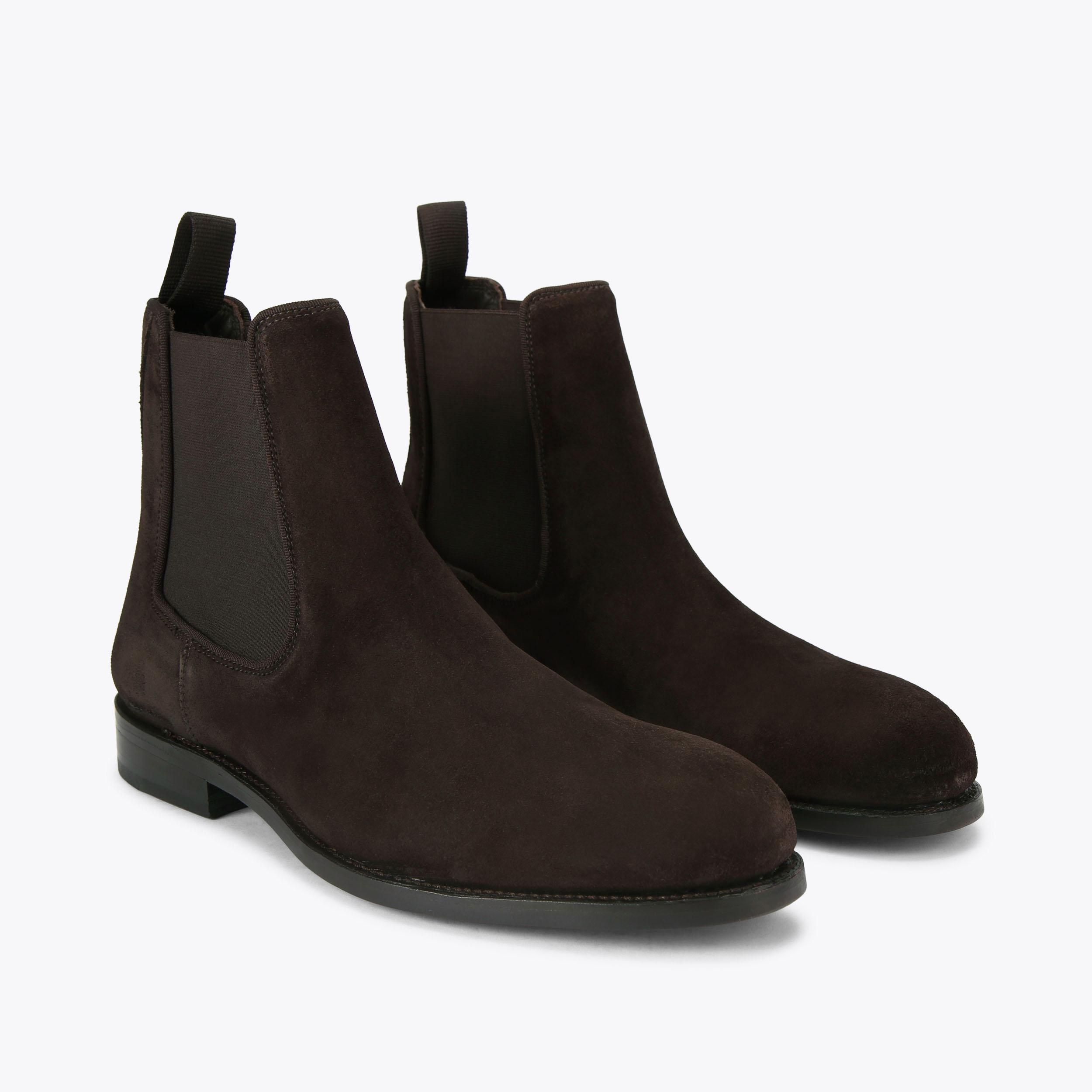 SLOANE CHELSEA BOOT GW Brown Suede Chelsea Boot by Kurt Geiger London