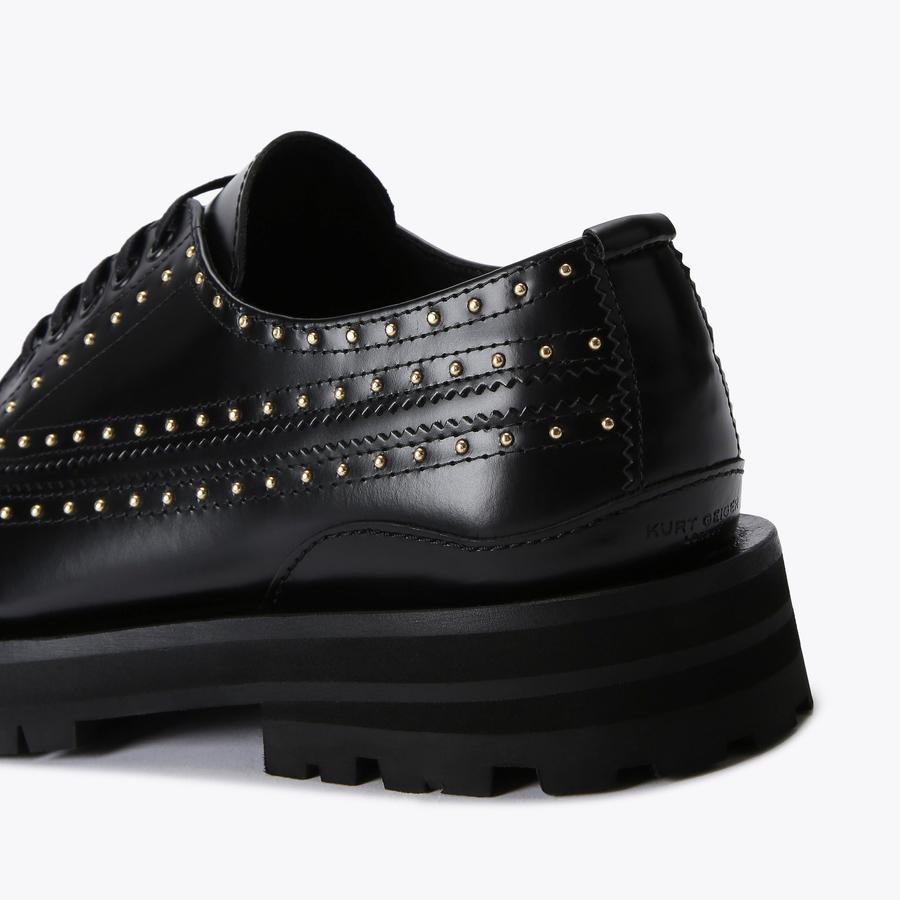 Kurt Geiger London Drayton Studded Leather Wingtip Brogue Boots Men\'s Size 10 DRAYTON STUD Black Leather Lace Up Brogue by KURT GEIGER LONDON main image 4