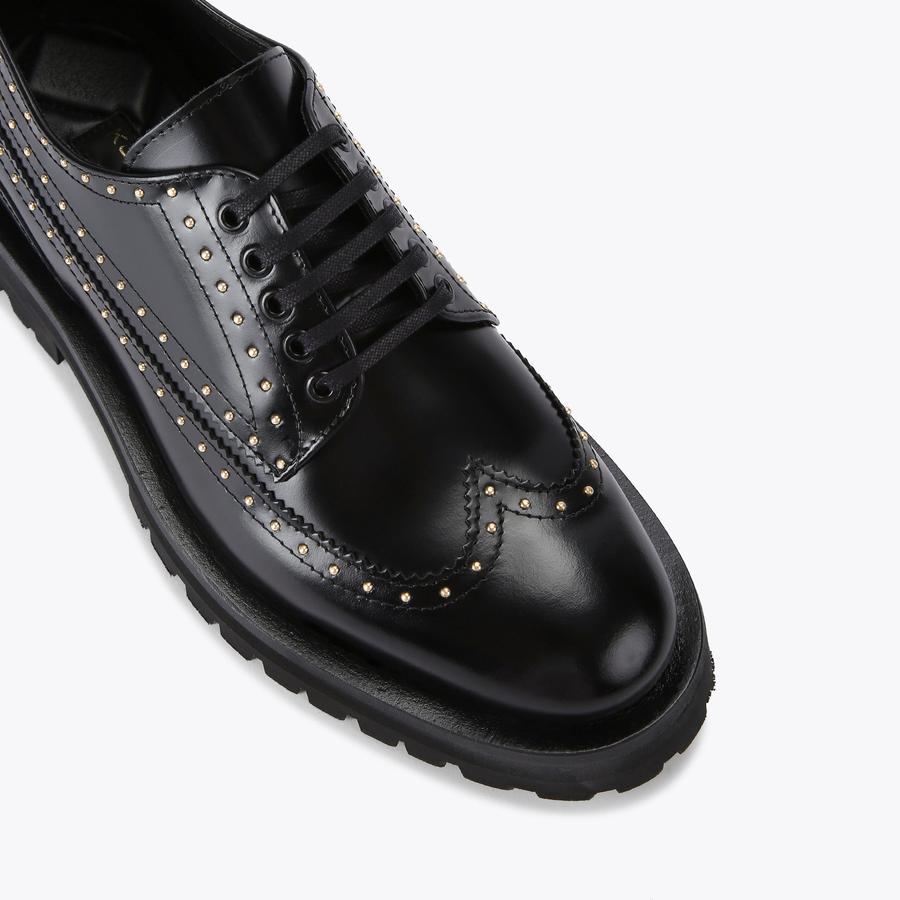 Kurt Geiger London Drayton Studded Leather Wingtip Brogue Boots Men\'s Size 10 DRAYTON STUD Black Leather Lace Up Brogue by KURT GEIGER LONDON main image 2