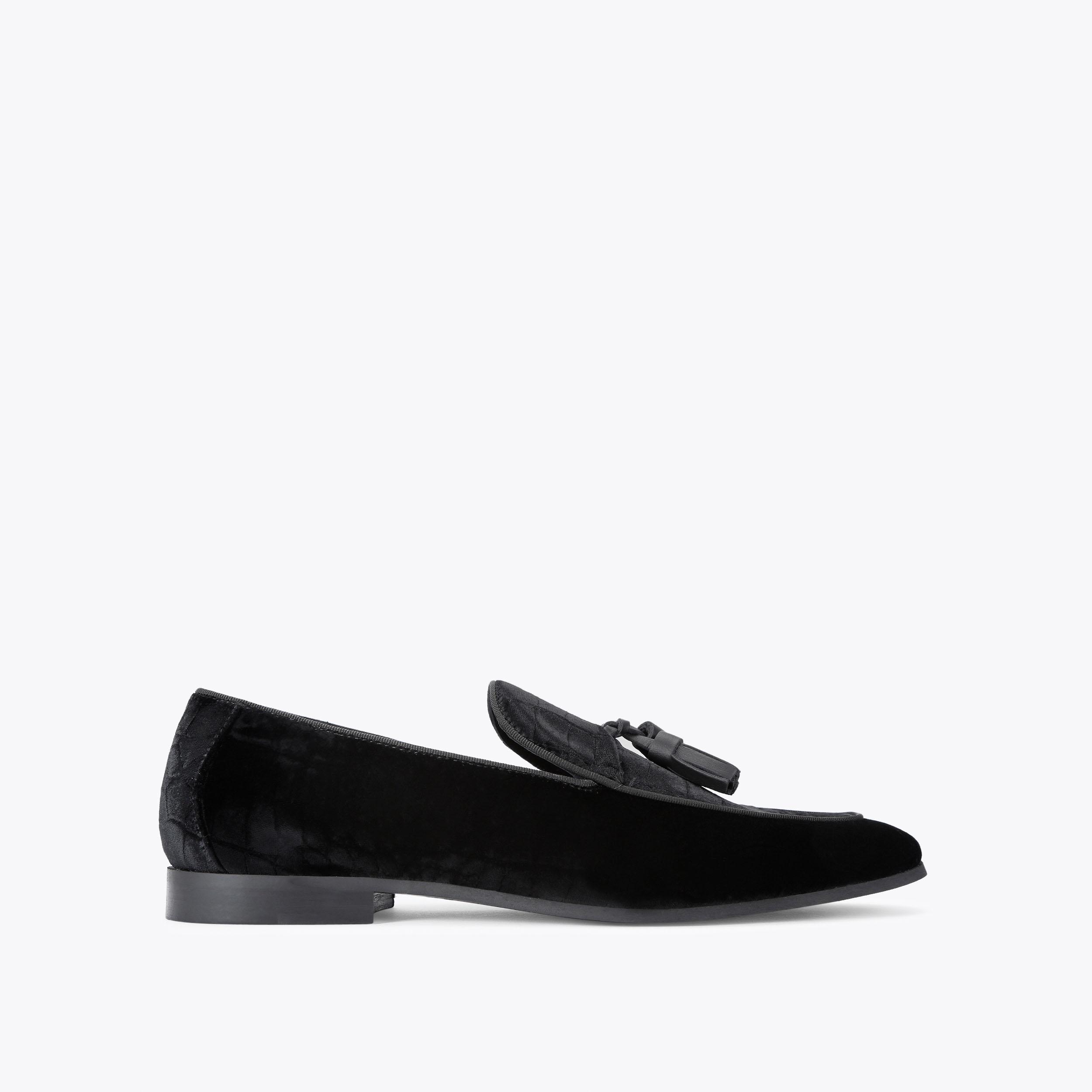 HENRY LOAFER Black Velvet Loafer by KURT GEIGER LONDON