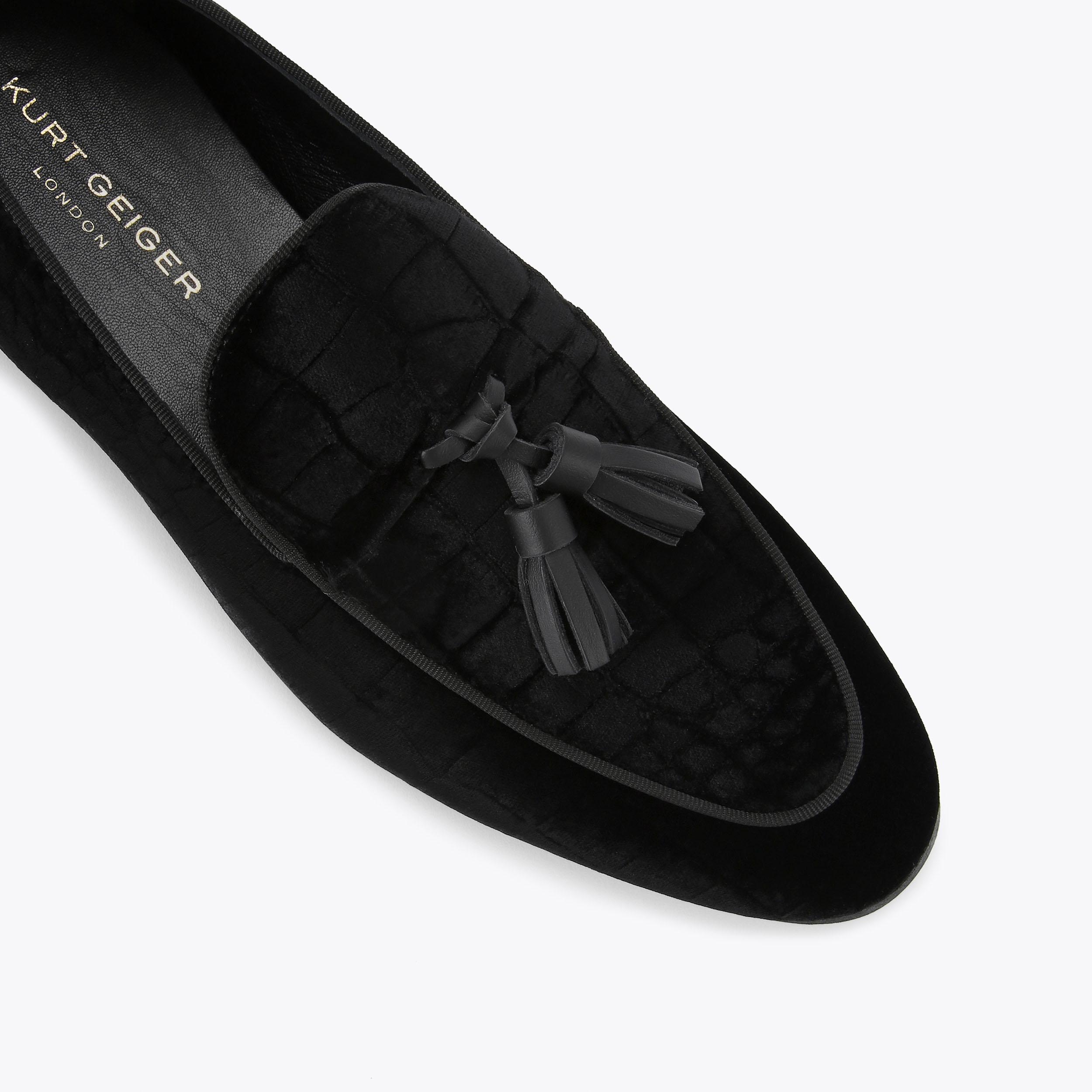 Kurt Geiger London Hugh Venetian Loafer Black Velvet Men\'s US 10, EU 43 HUGH 2 LOAFER Black Velvet Slip On Loafer by KURT GEIGER LONDON main image 2