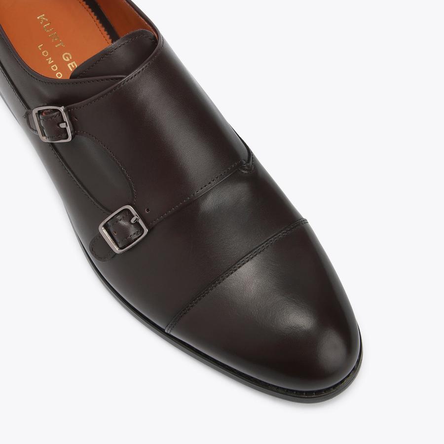 SLOANE MONK GW Brown Leather Monk Shoe by KURT GEIGER LONDON