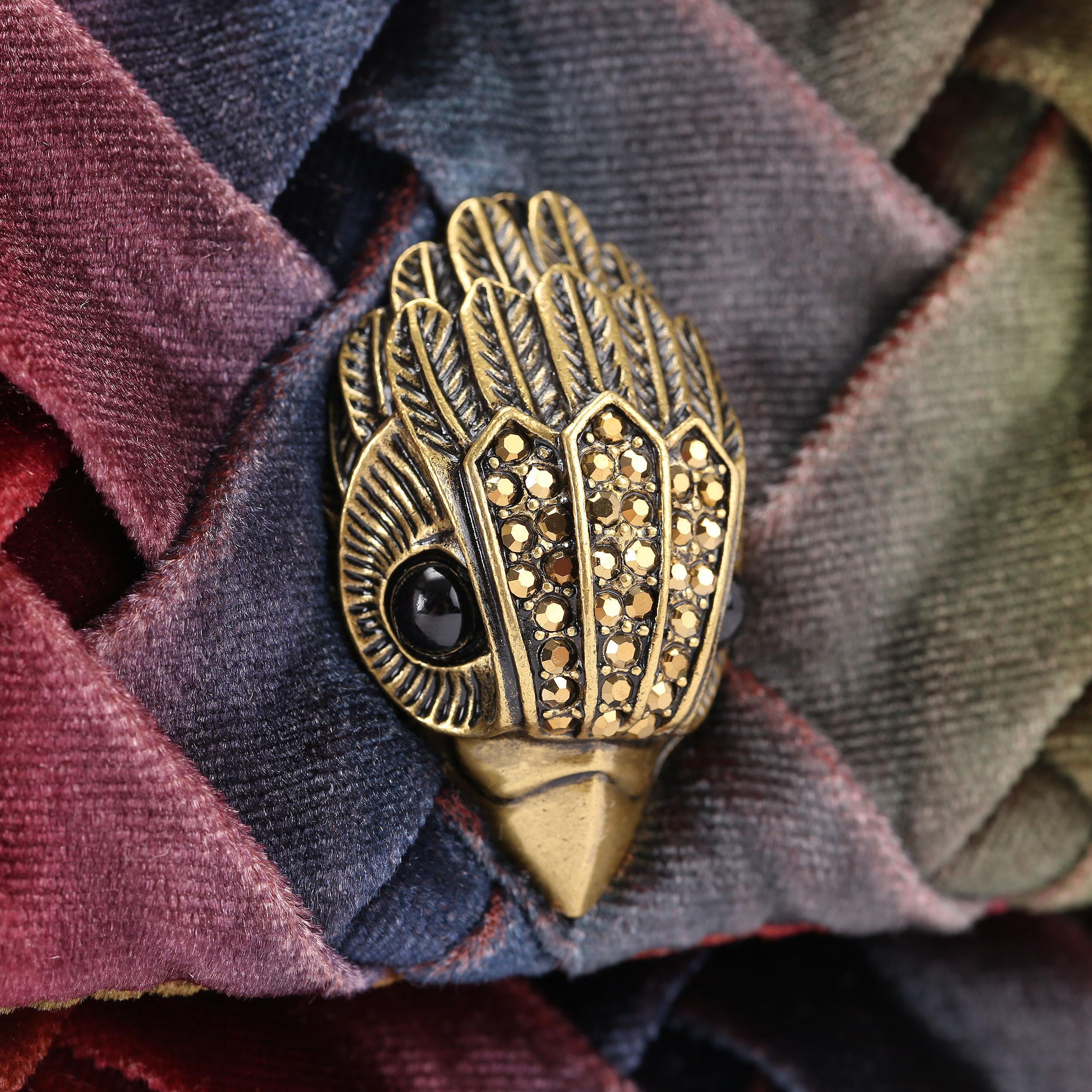 VELVET MINI KENSINGTON Velvet Ombre Fabric Cross Body Bag by KURT