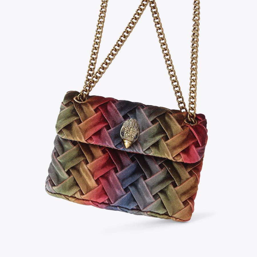 VELVET MINI KENSINGTON Velvet Ombre Fabric Cross Body Bag by KURT GEIGER LONDON