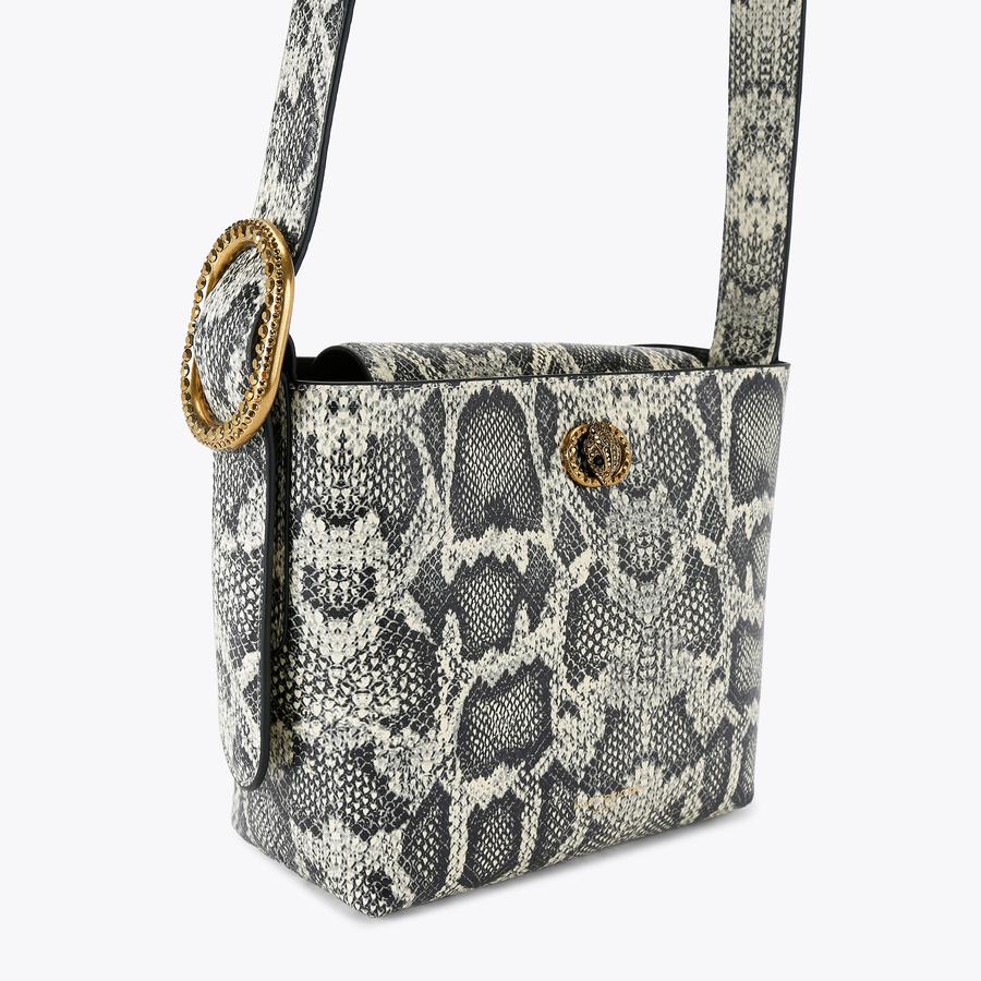 SM CHELSEA BUCKET BAG Snake Skin Bucket Bag by KURT GEIGER LONDON