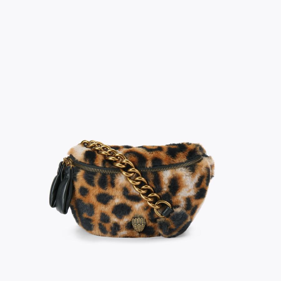 Print leather belt bag hotsell