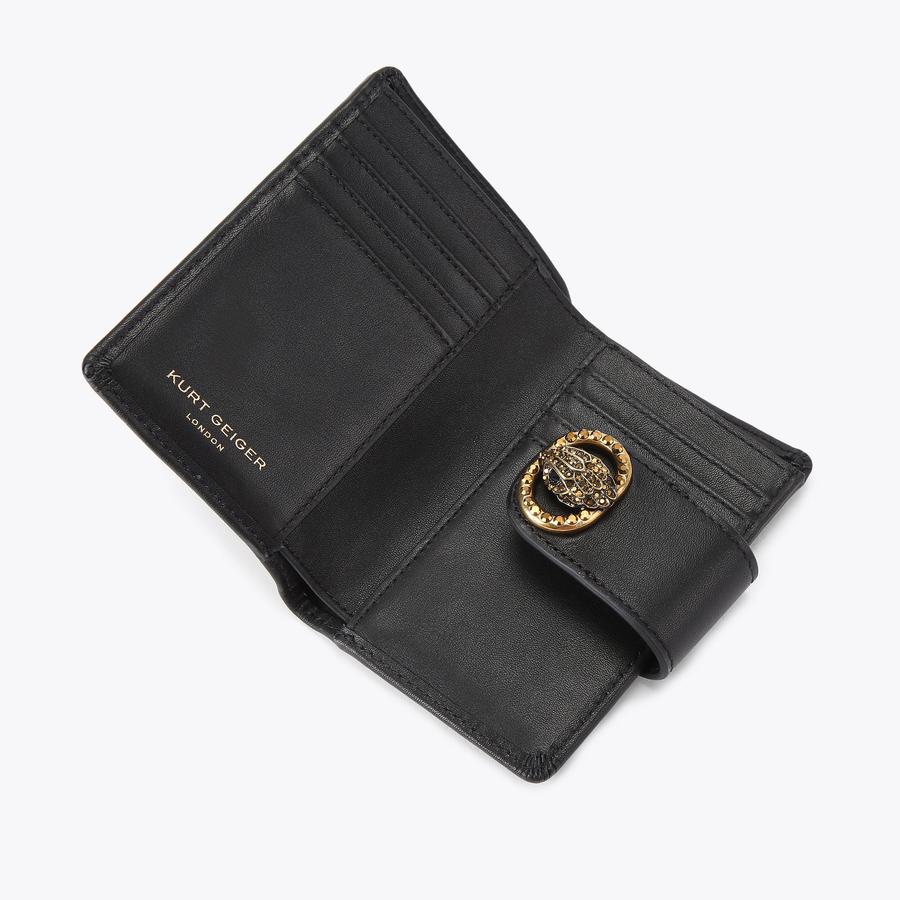 CHELSEA FOLD WALLET Black Flap Over Wallet by KURT GEIGER LONDON