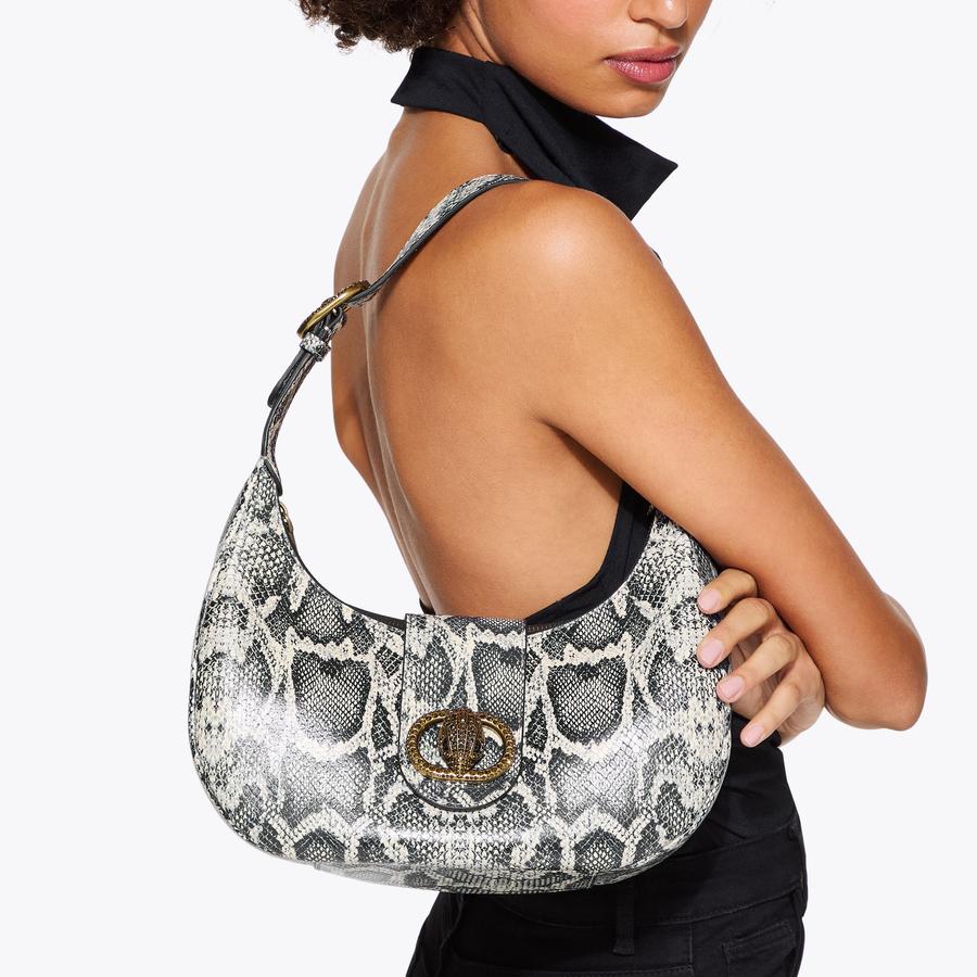 CHELSEA HOBO Snake Skin Shoulder Bag by KURT GEIGER LONDON