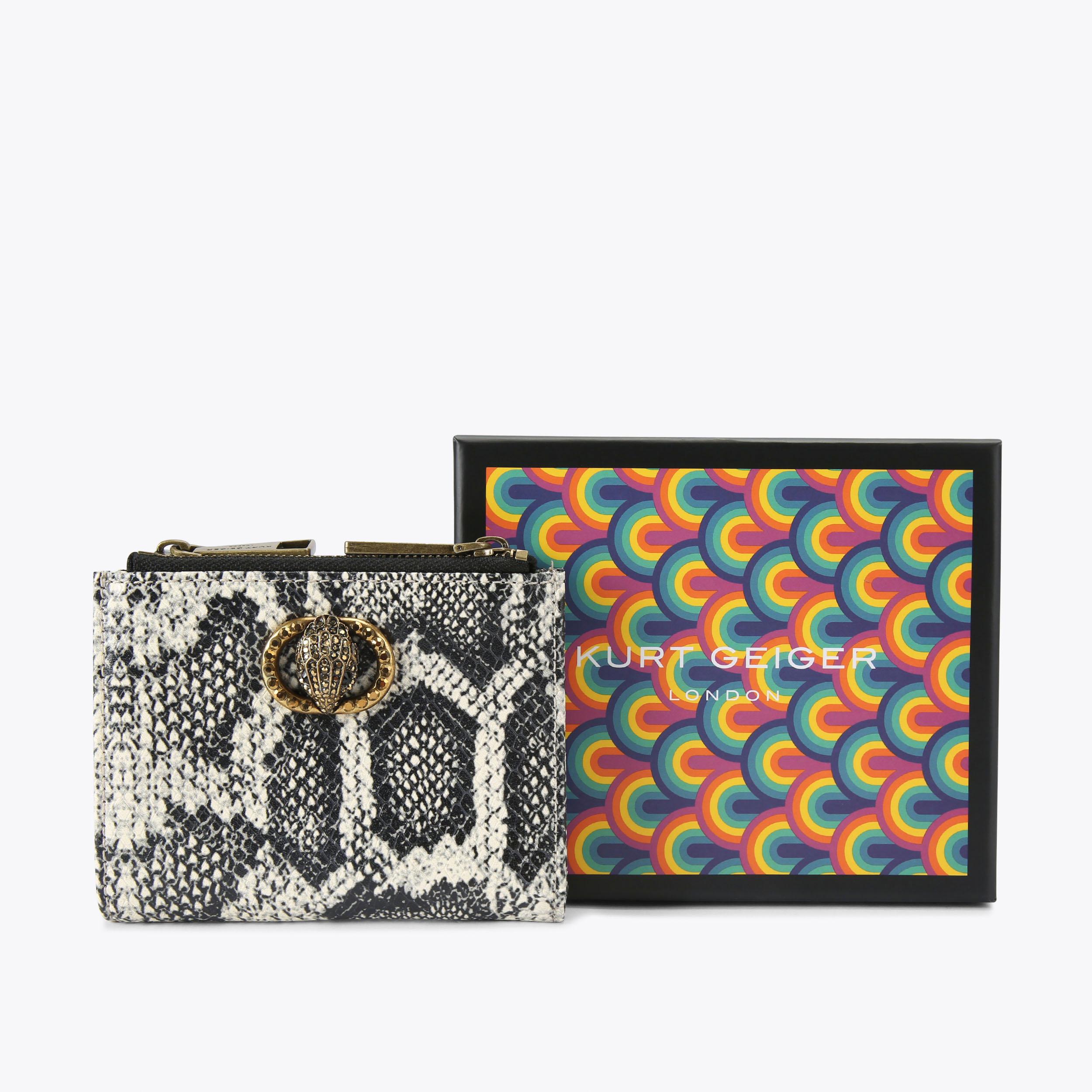 ◆MUNIER◆POUND BAG_2COLORS CHELSEA MINI PURSE Snake Printed Leather Purse by KURT