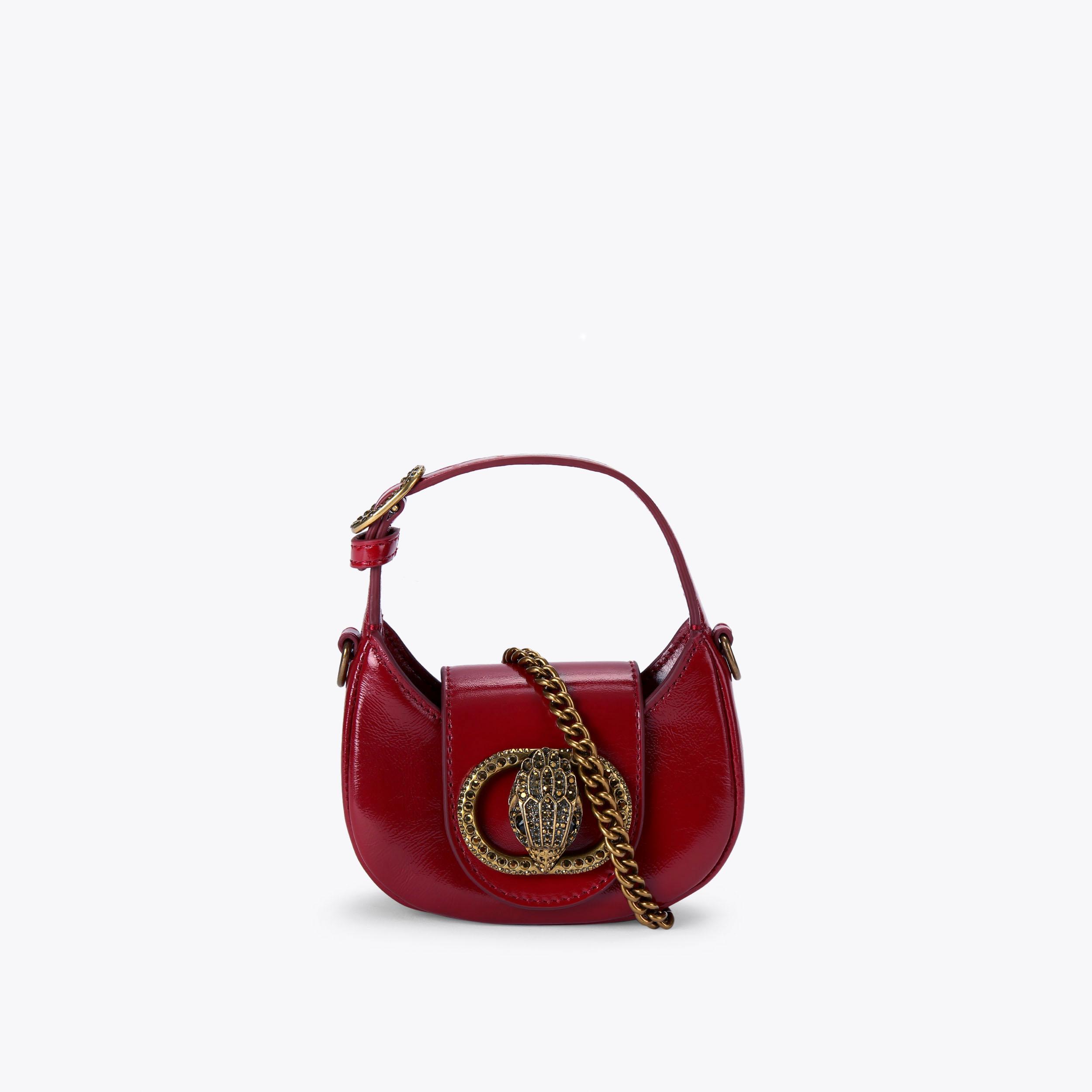 MICRO CHELSEA HOBO Red Top Handle Cross Body Bag by KURT GEIGER LONDON