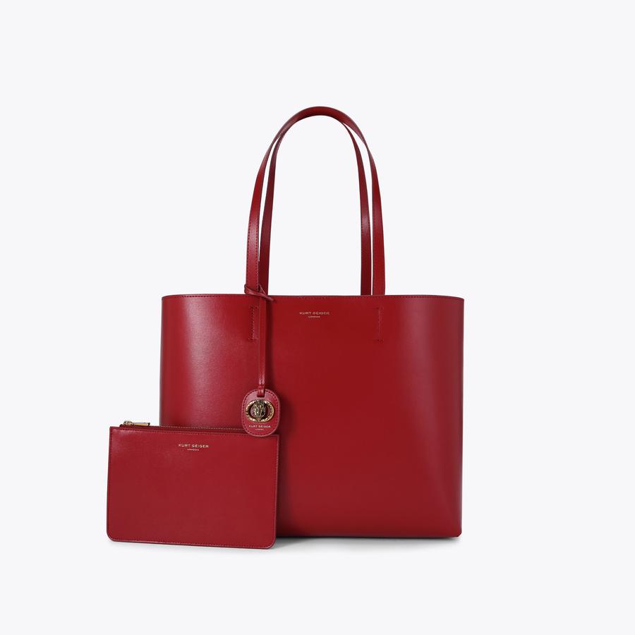 CHELSEA SHOPPER BAG Red Leather Shopper Bag by KURT GEIGER LONDON