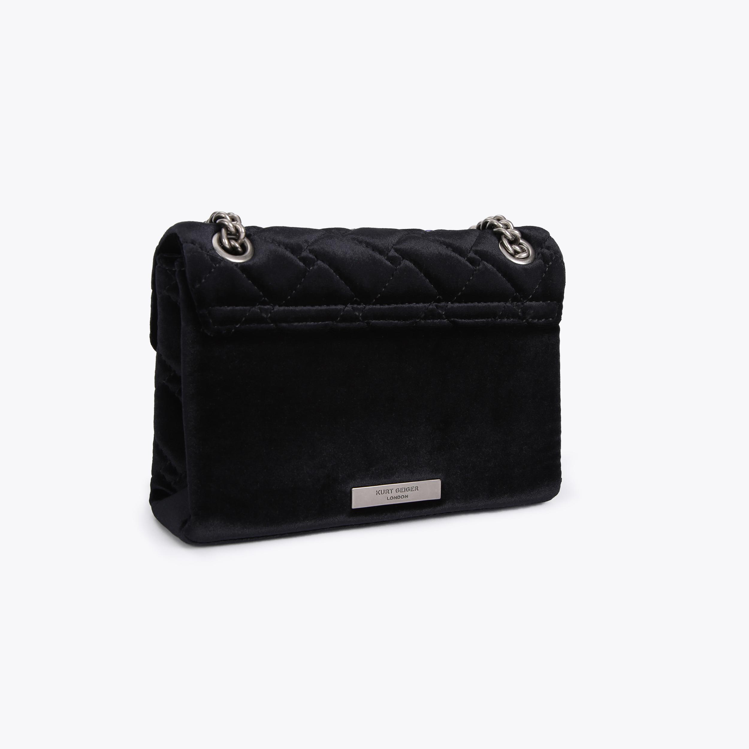 Black velvet crossbody bag deals