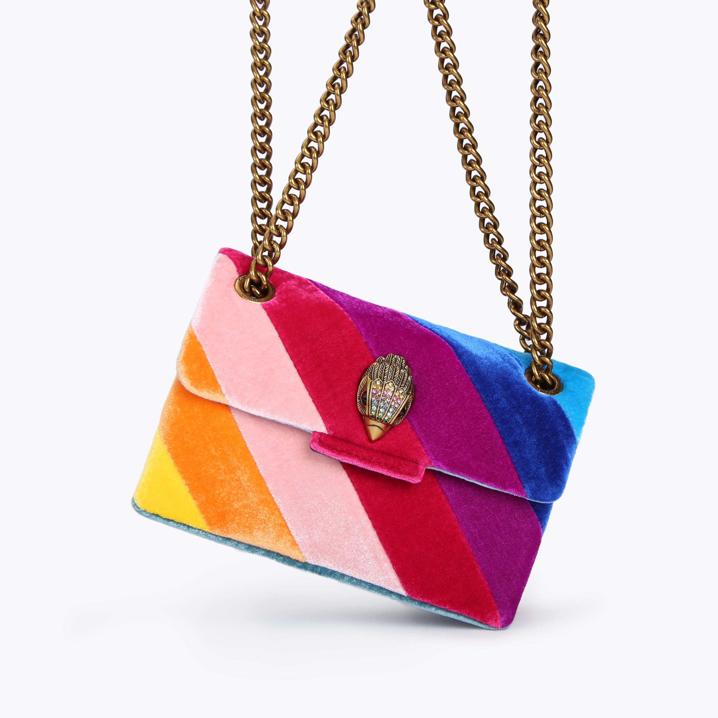 VELVET MINI KENSINGTON Rainbow Velvet Mini Bag by KURT GEIGER LONDON