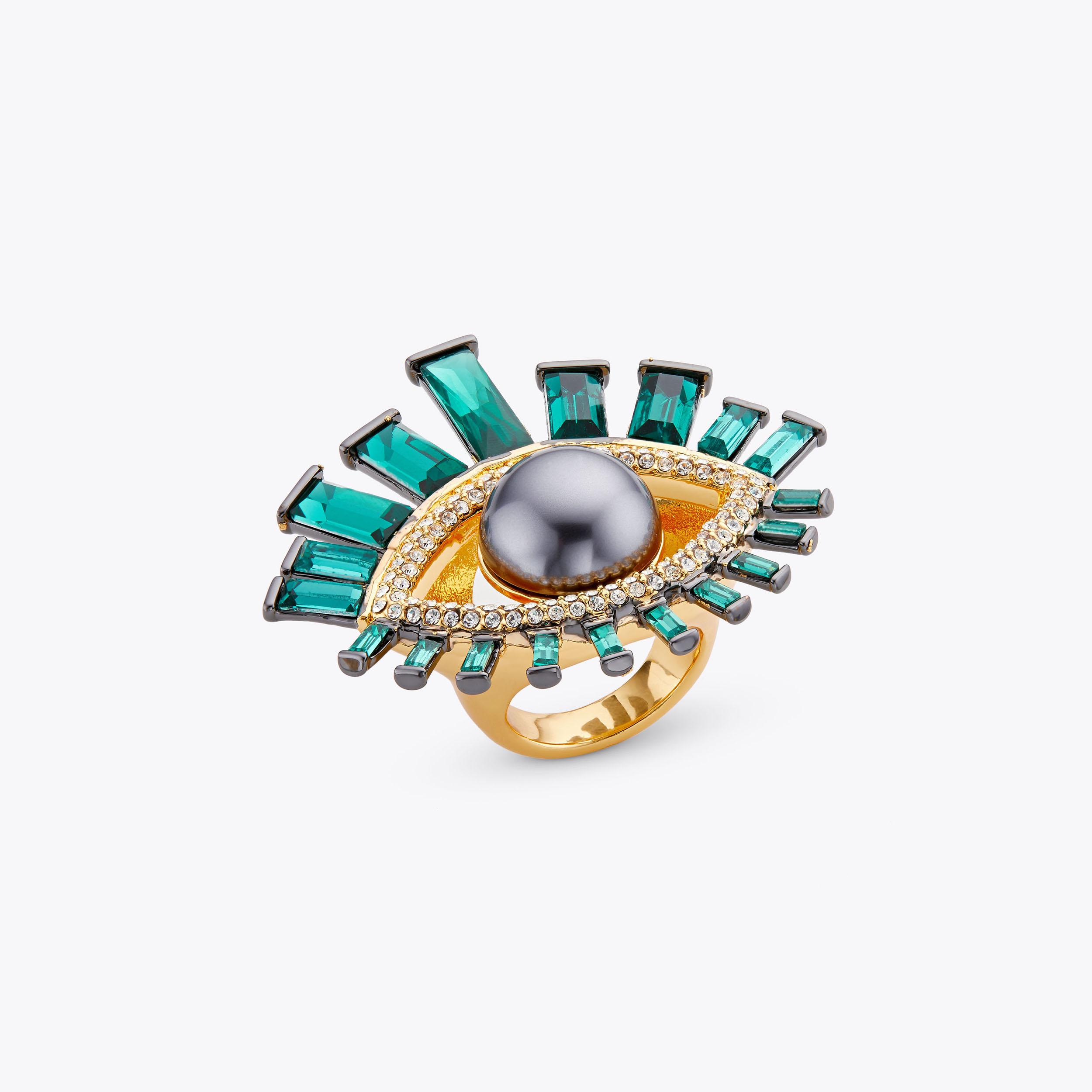 関税/送料込み【en route】18K Evil Eye リング wickedafstore-gold-heart-