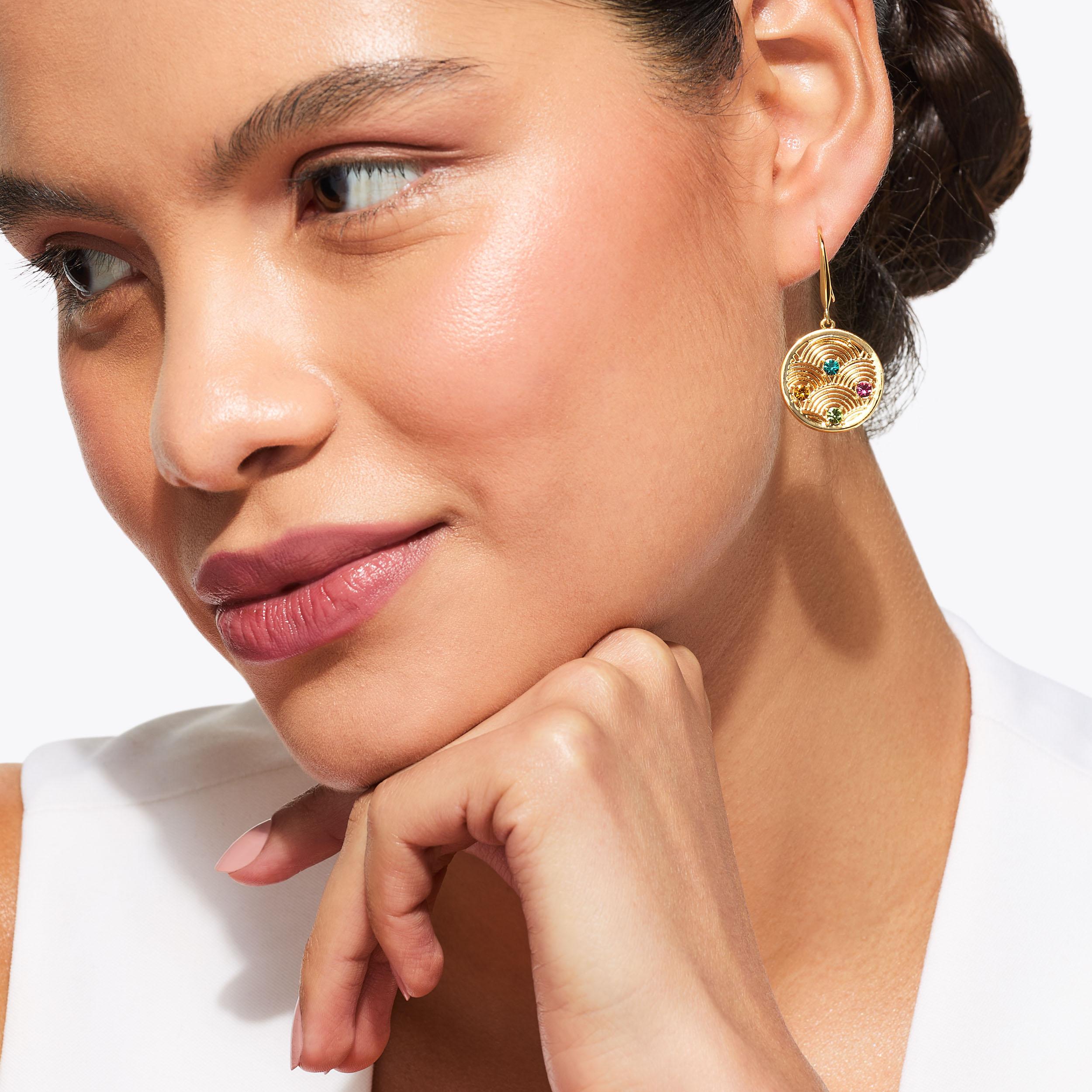 SOUTHBANK DROPLET EARRING Gold Rainbow Droplet Earrings by