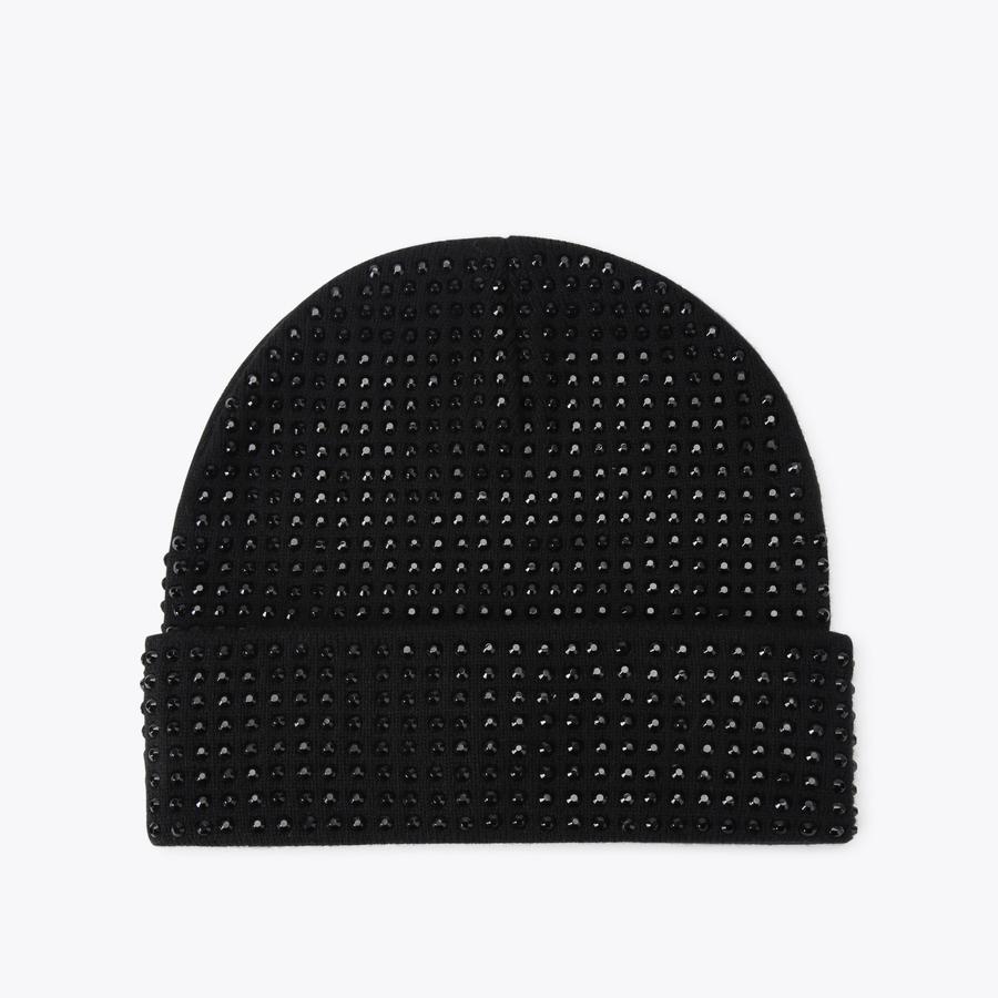 CRYSTAL EAGLE BEANIE Black Crystal Beanie Hat by KURT GEIGER