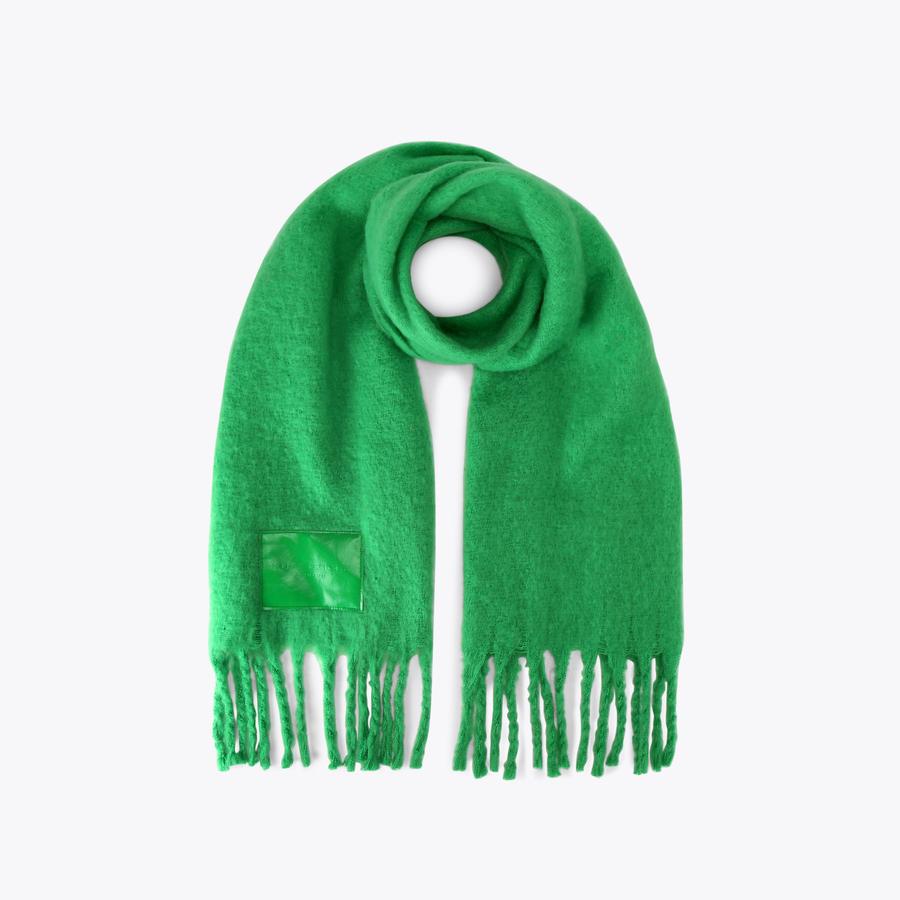 小物 SUGARHILL MOHAIR PYHCH SCARF (GREEN) YARNDYE SCARF Green Fabric Scarf by KURT GEIGER LONDON