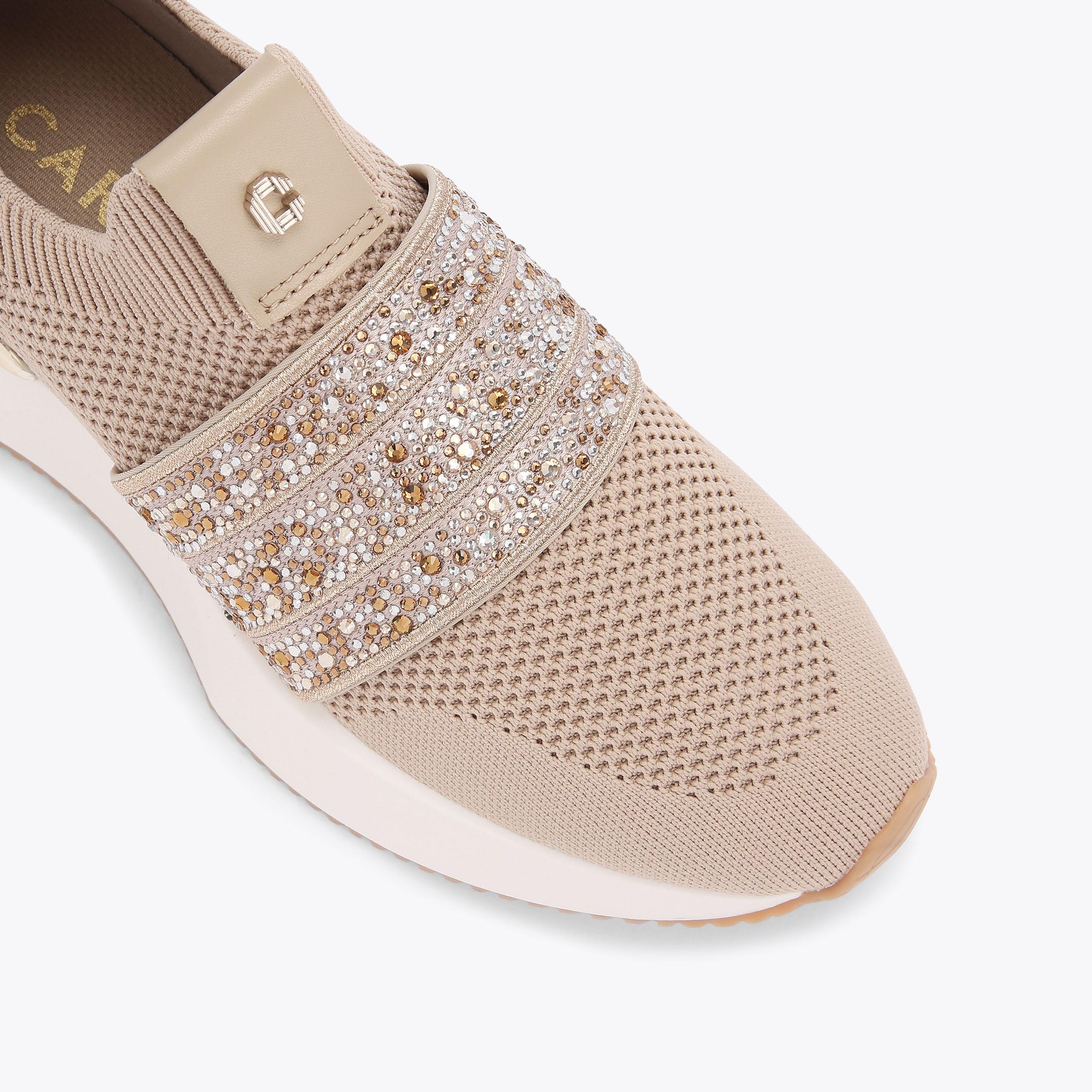 FLARE SPARKLE Blush Slip On Trainer by CARVELA