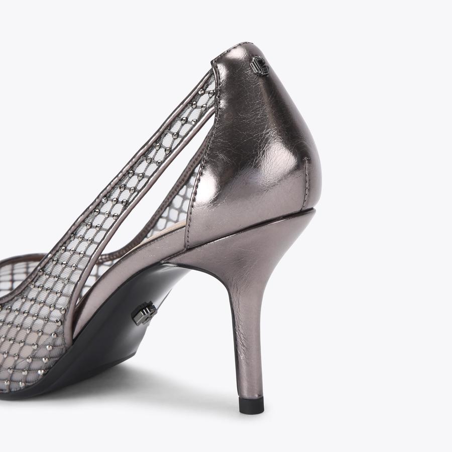 HOTSOX COURT Gunmetal Crystal Court Heel by CARVELA