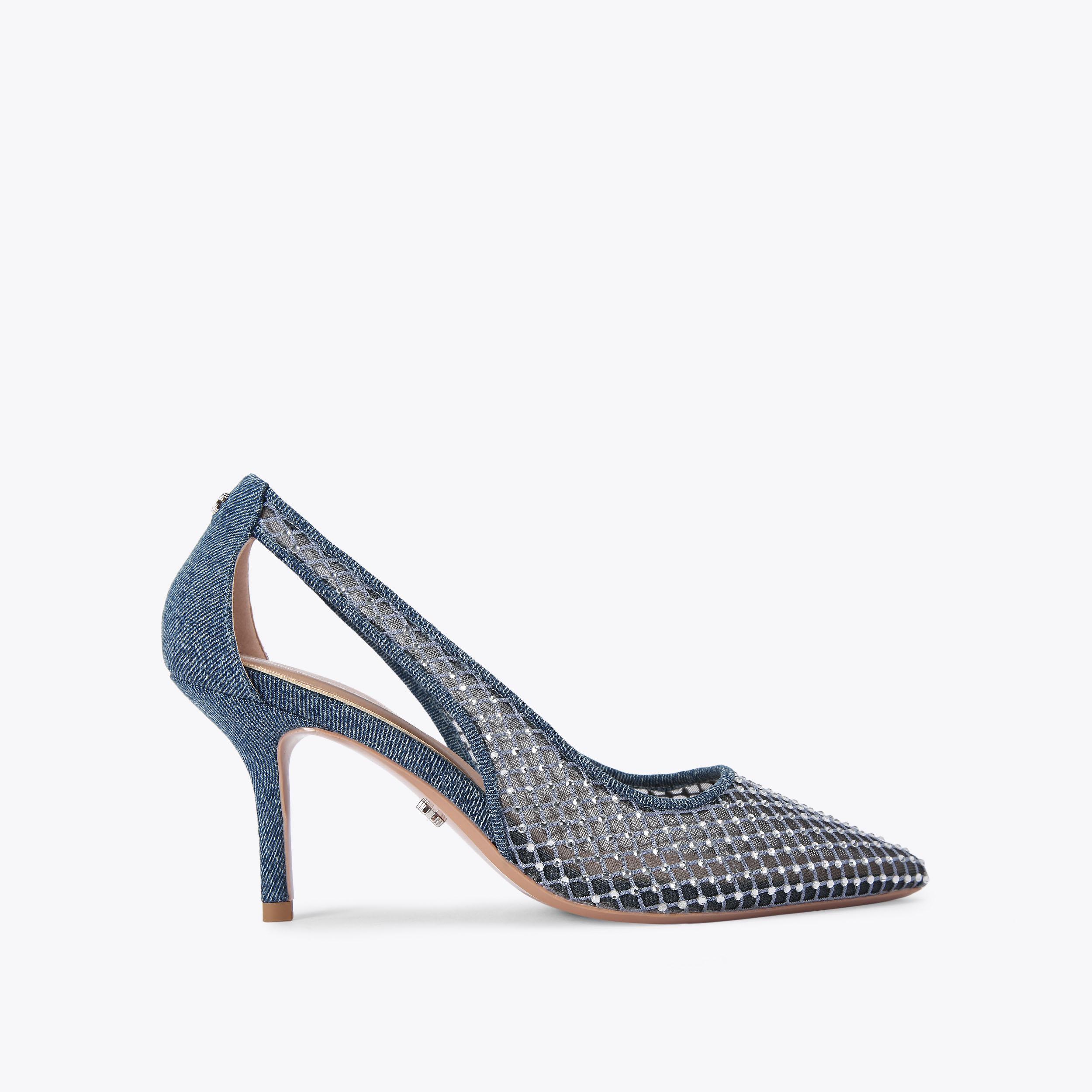 HOTSOX COURT Denim Mesh Court Heel by CARVELA