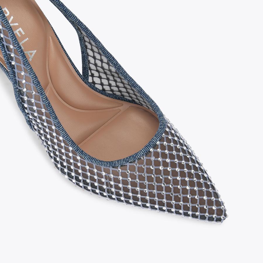 HOTSOX COURT Denim Mesh Court Heel by CARVELA