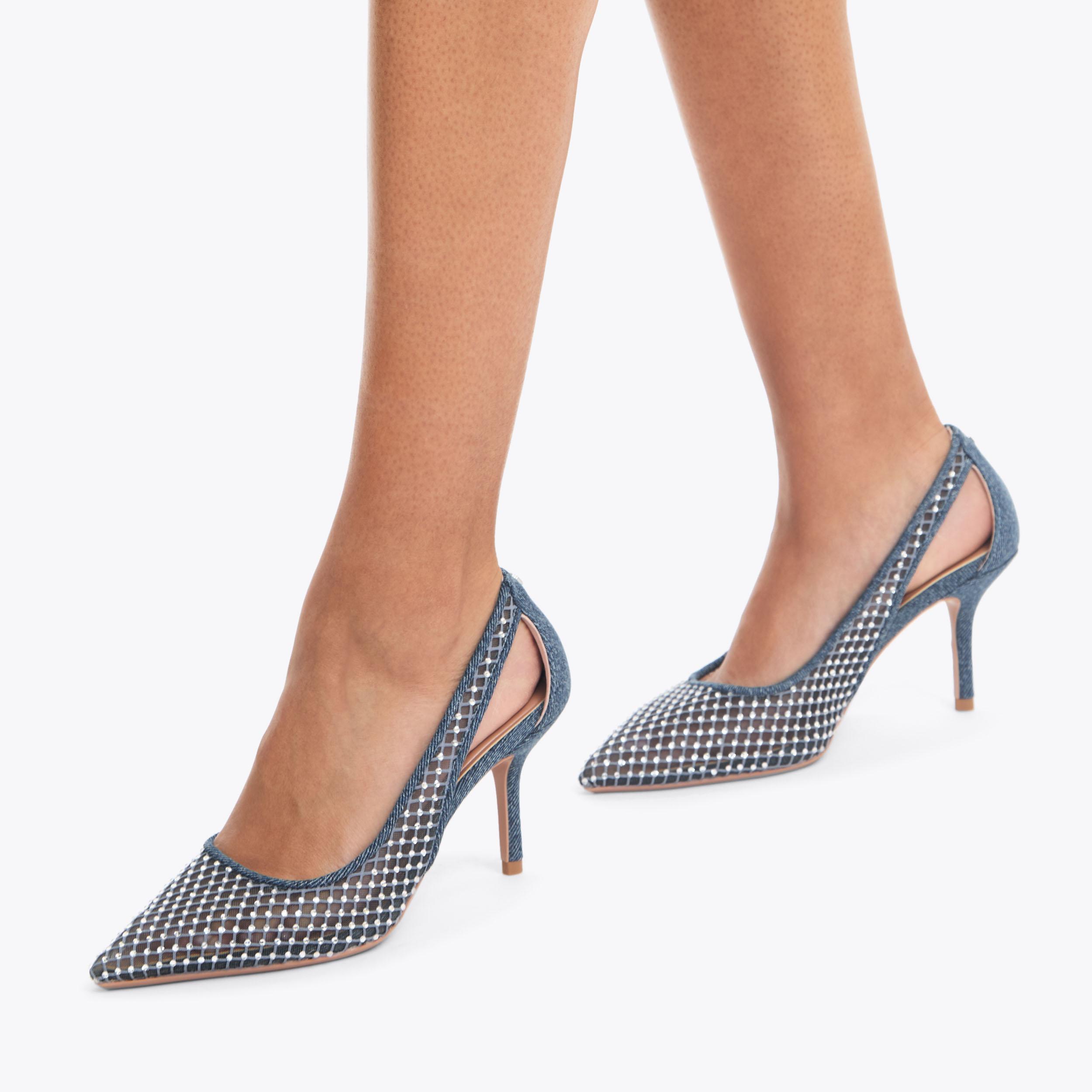 HOTSOX COURT Denim Mesh Court Heel by CARVELA