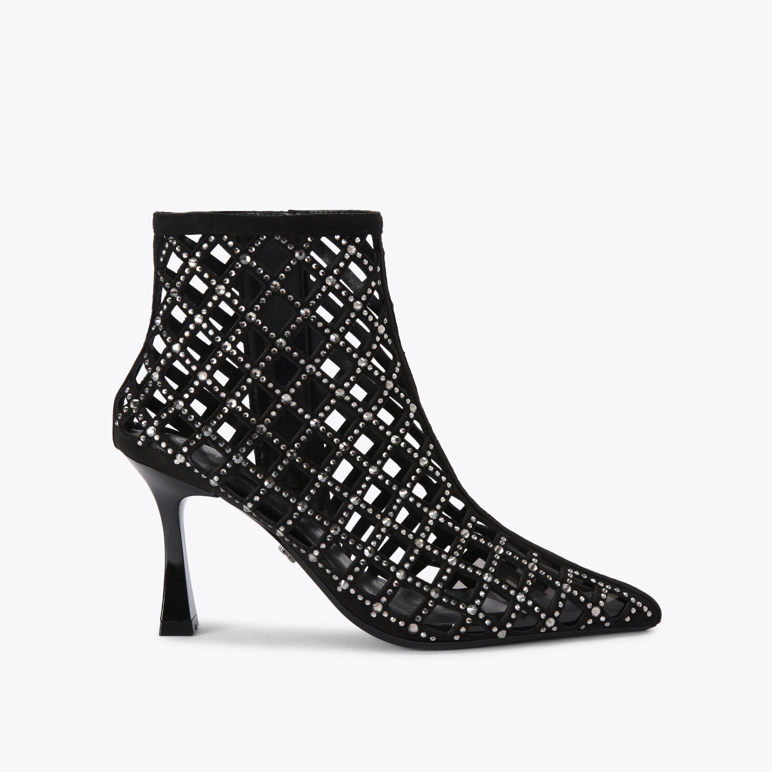 BLAZE ANKLE Black Cut Out Ankle Boot by CARVELA