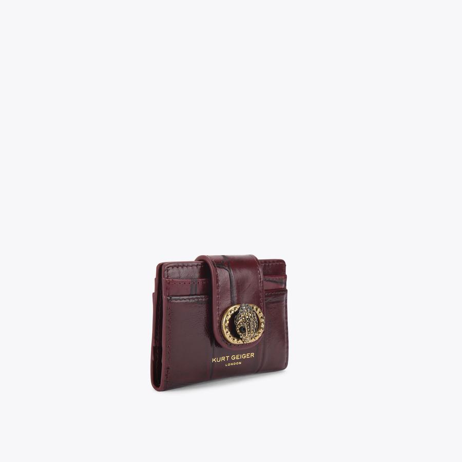 CHELSEA MULTI CARD Wine Leather Strap Around Wallet by KURT GEIGER