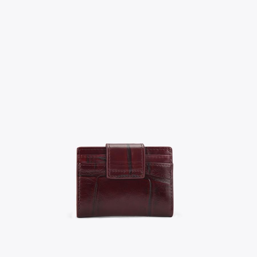 CHELSEA MULTI CARD Wine Leather Strap Around Wallet by KURT GEIGER