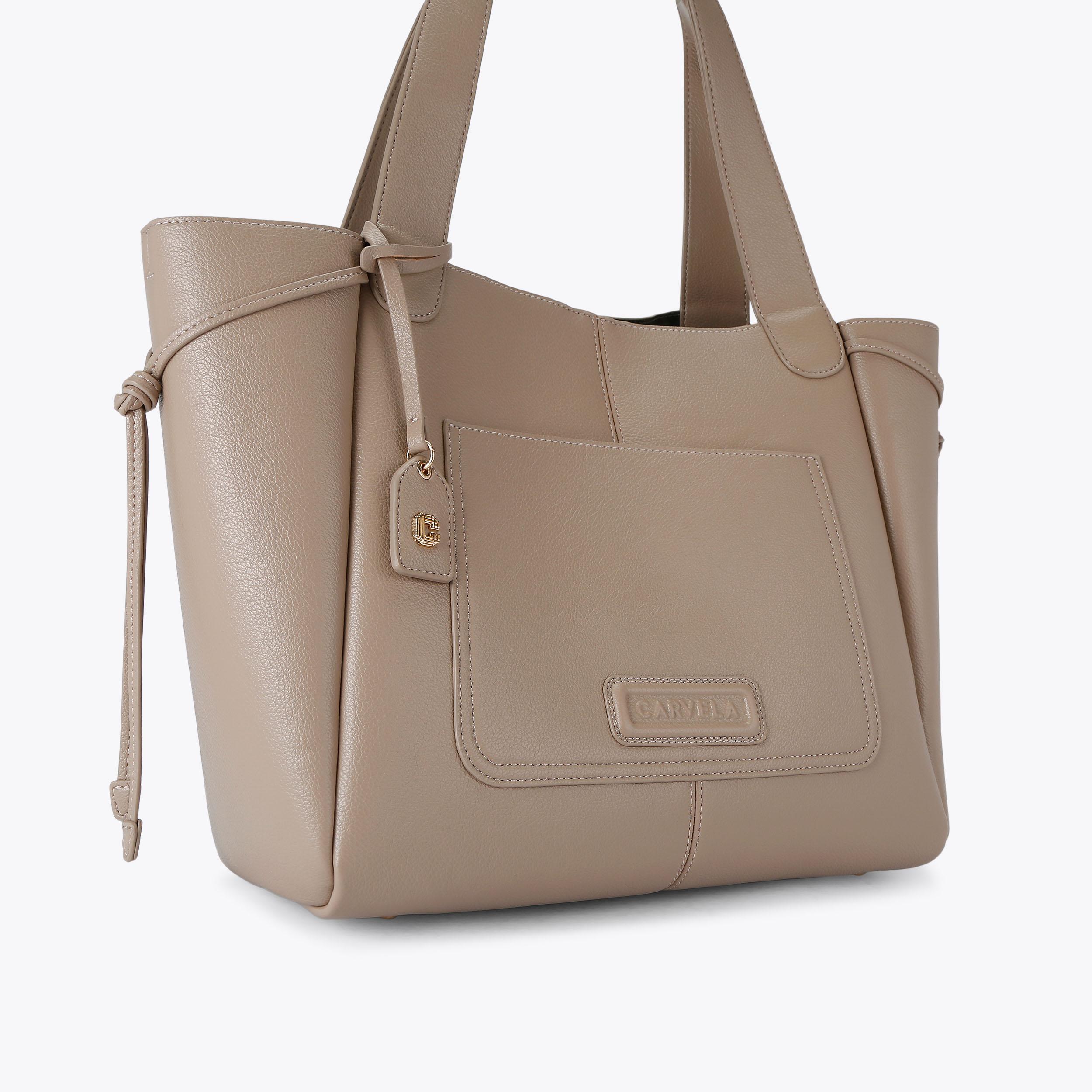 MILANO TOTE Taupe Shoulder Bag by CARVELA