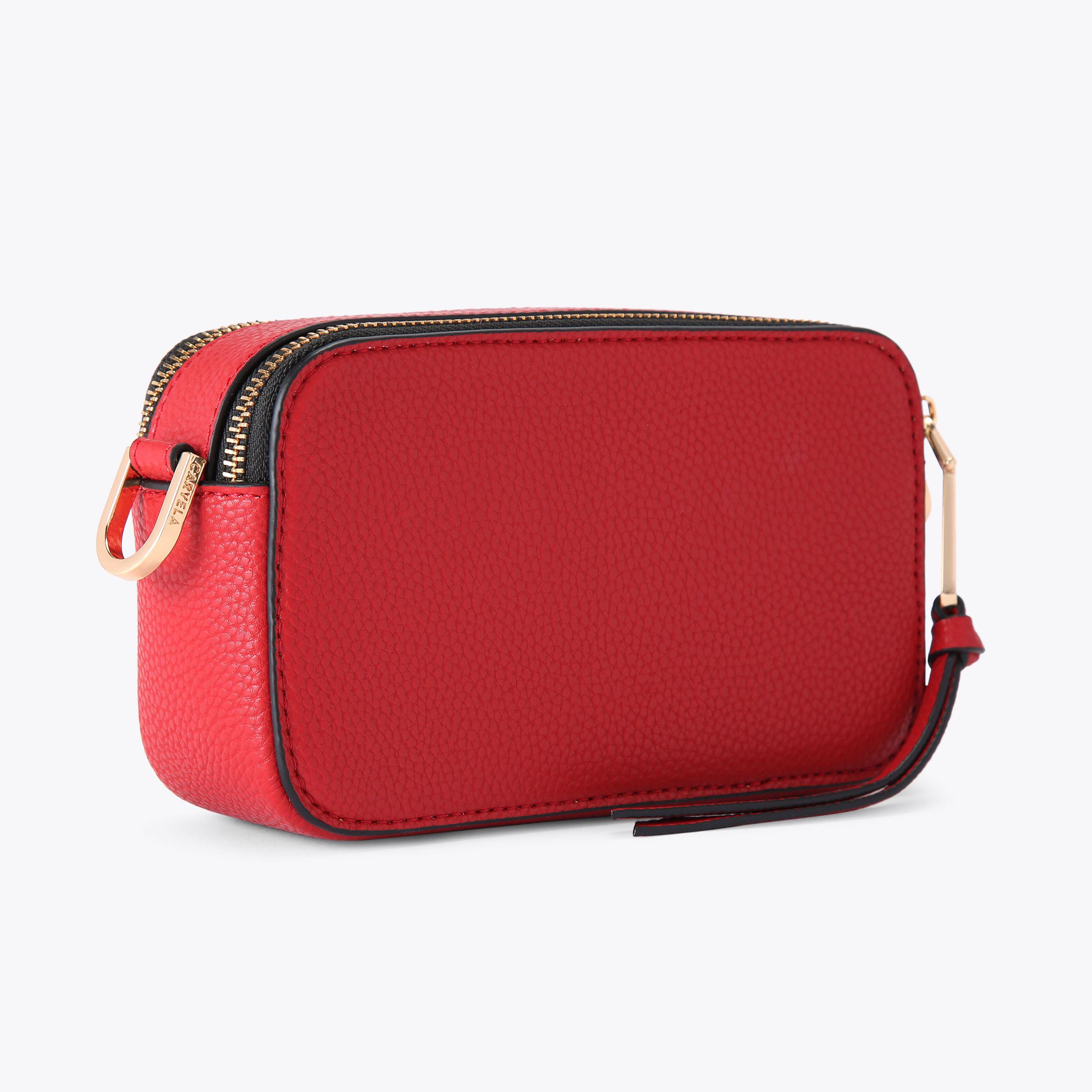 MINI ROMA CIRCLE Red Camera Bag by CARVELA