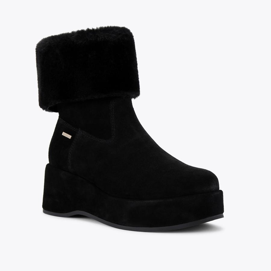 APRES FUR Black Suede Ankle Boot by CARVELA