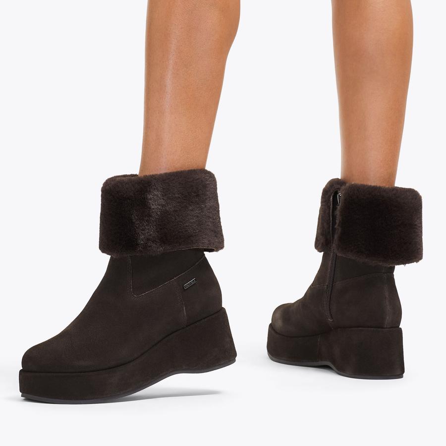 APRES FUR Brown Suede Ankle Boot by CARVELA