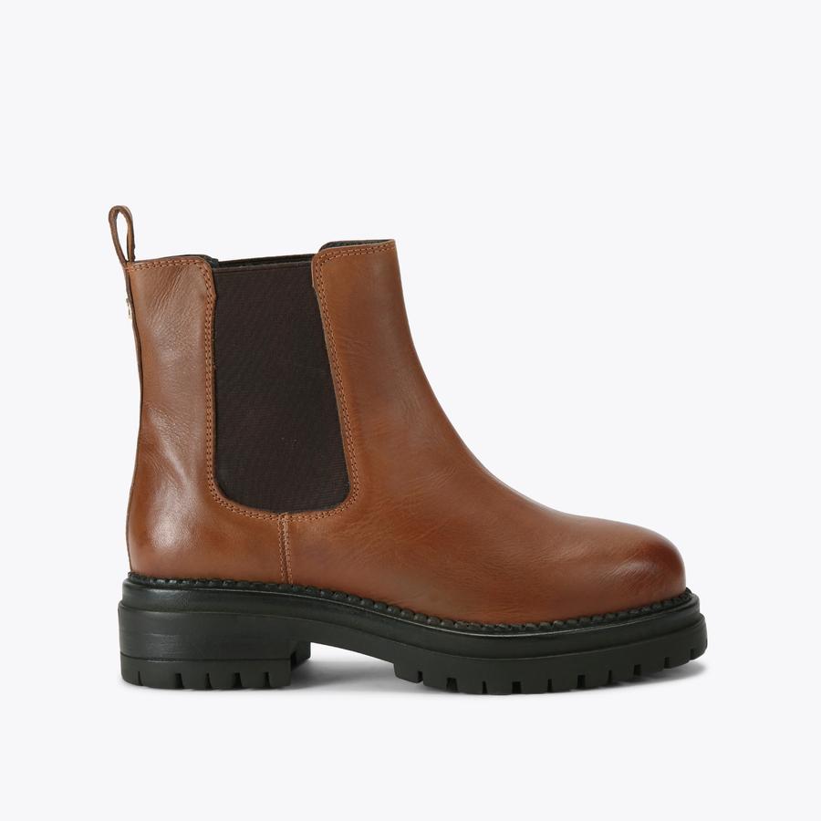 HEADLINE Tan Leather Boot by CARVELA