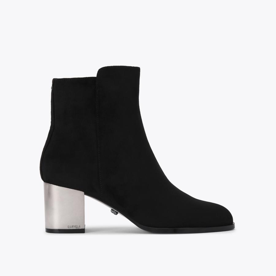 ROYALE ANKLE Black Microsuede Ankle Boot by CARVELA