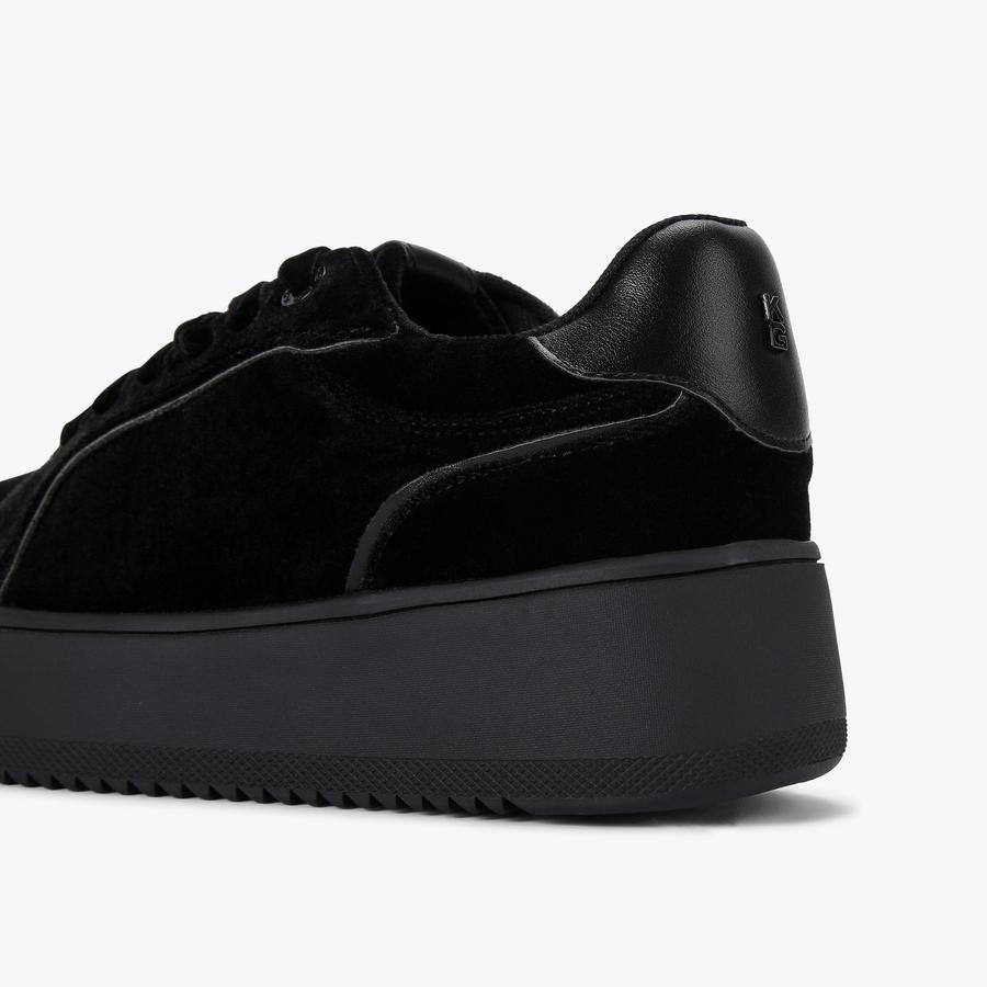 LIGHTER VELVET Velvet Lace Up Sneaker by KG KURT GEIGER